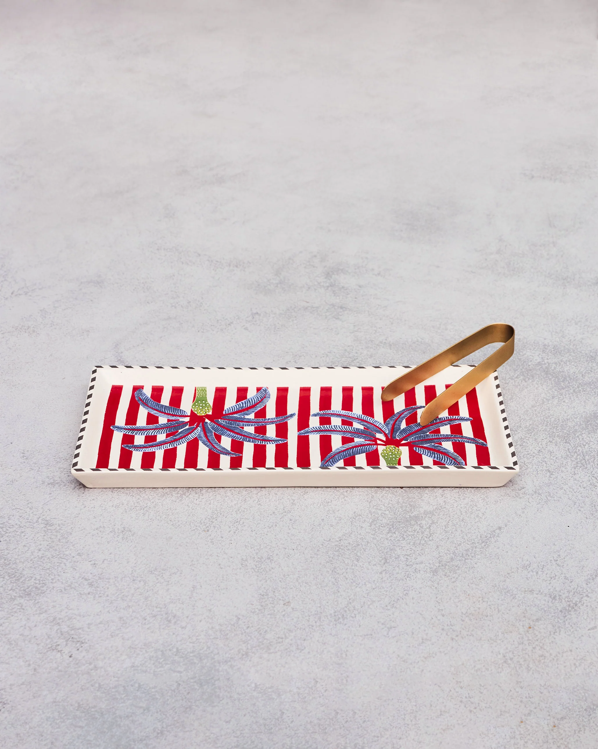 Dancing Palm Cookie Tray with Tong - Image 2