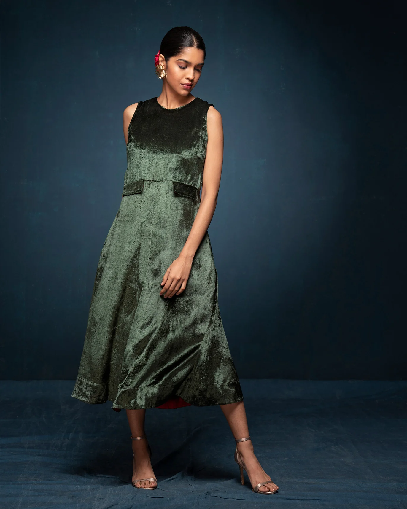 Dart Dress - Emerald Green - Image 4