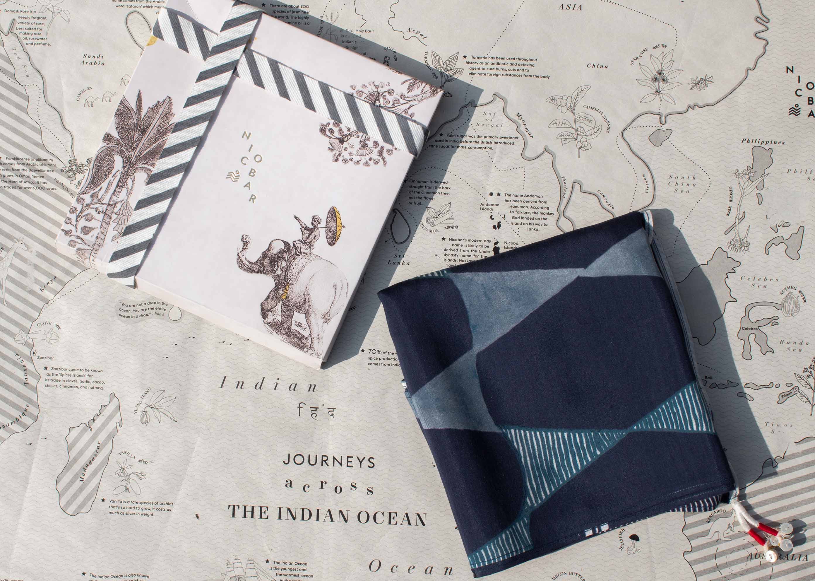 Deep Waters Scarf - Indigo - Image 3