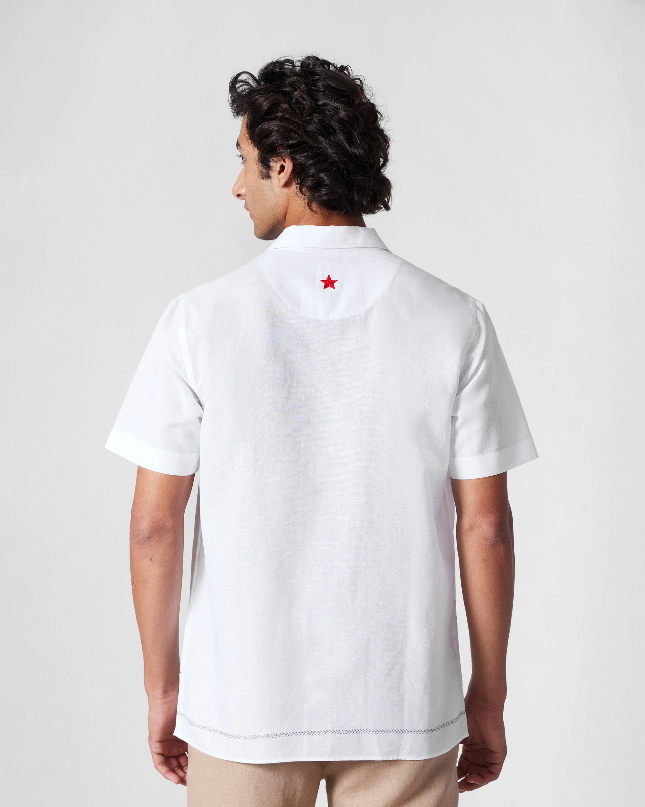 Delta Shirt - White Embroidered - Image 2