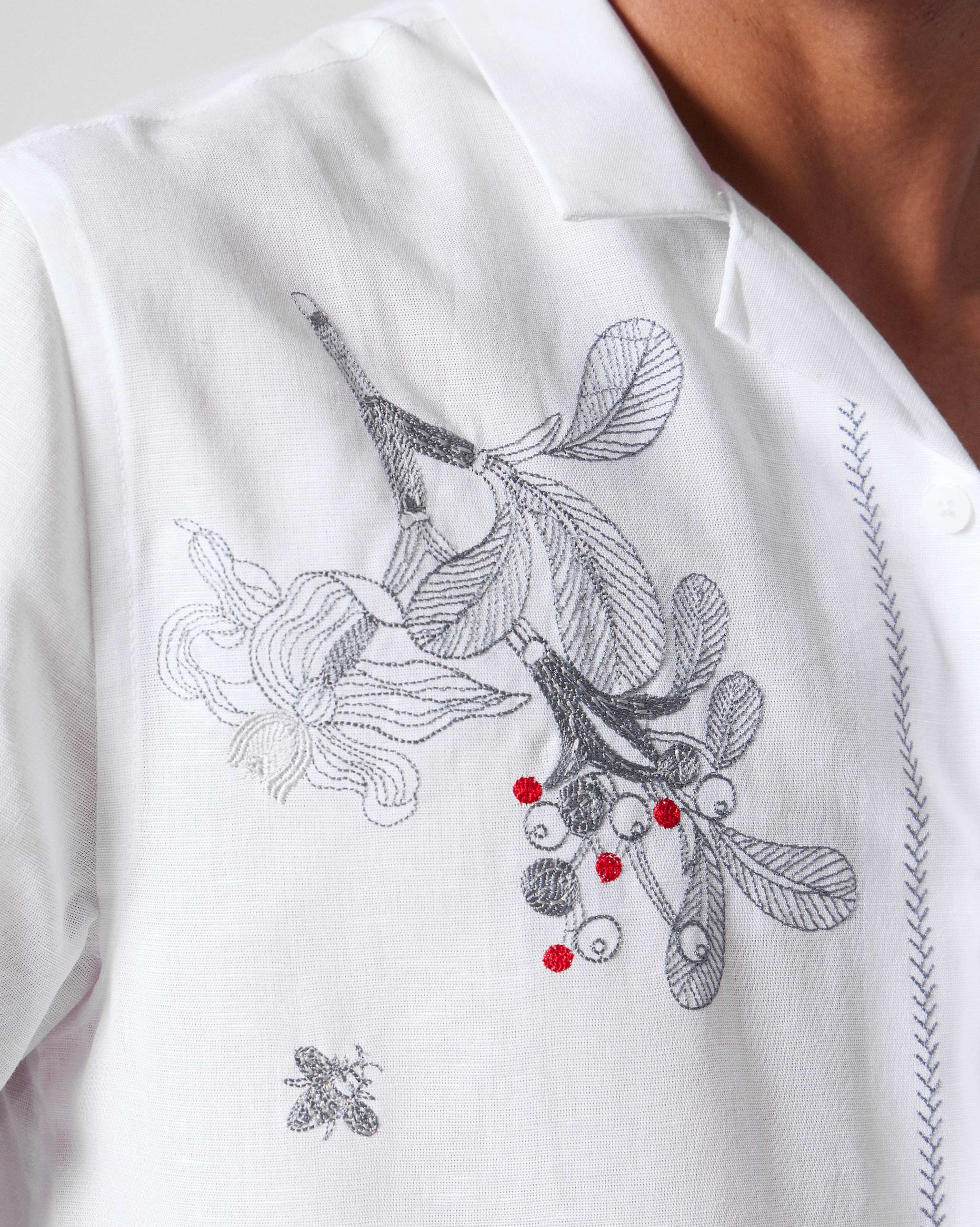 Delta Shirt - White Embroidered - Image 3