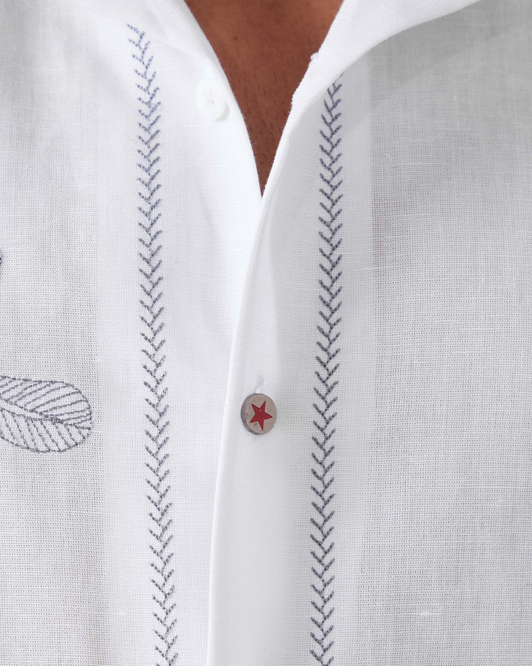 Delta Shirt - White Embroidered - Image 4