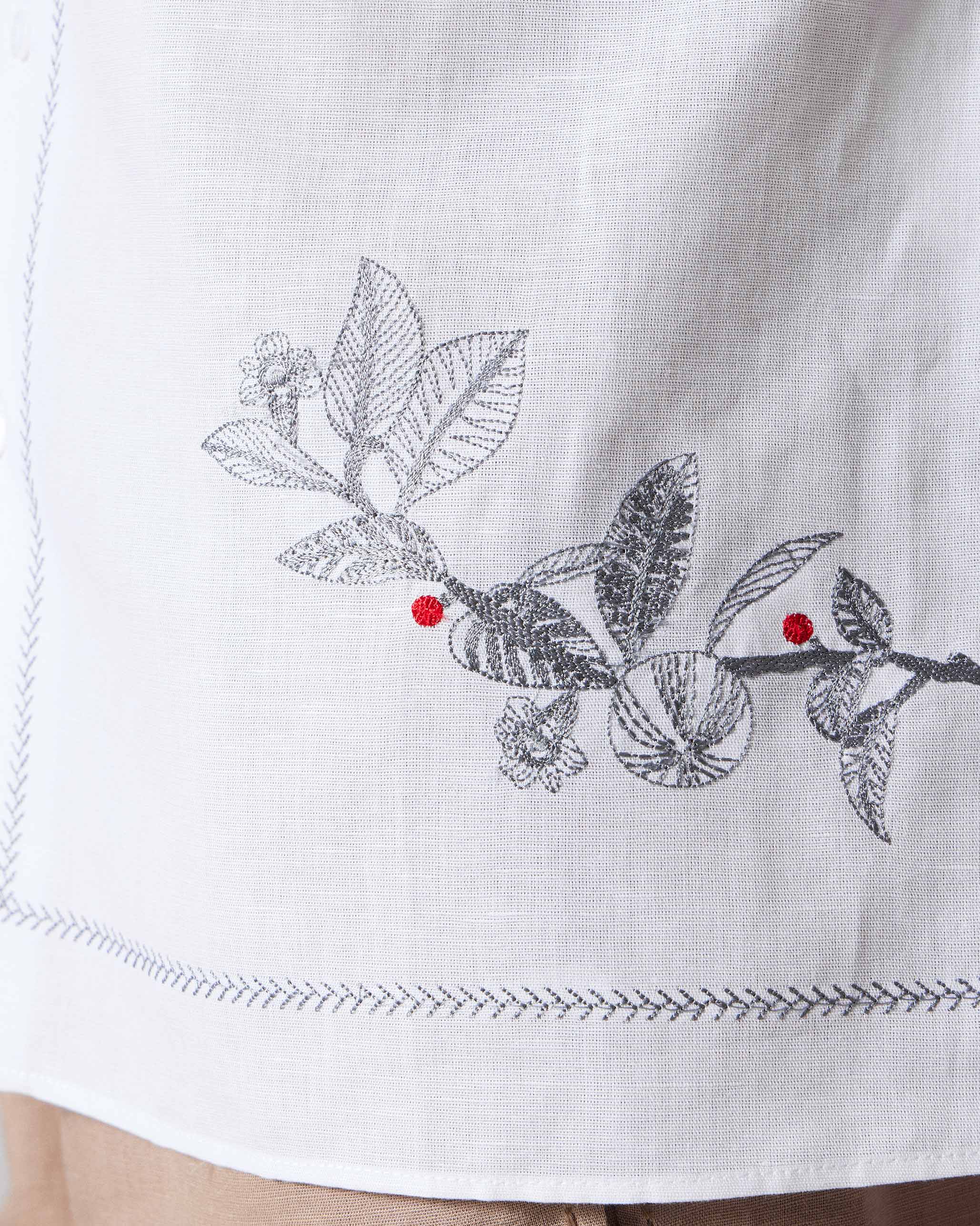 Delta Shirt - White Embroidered - Image 5