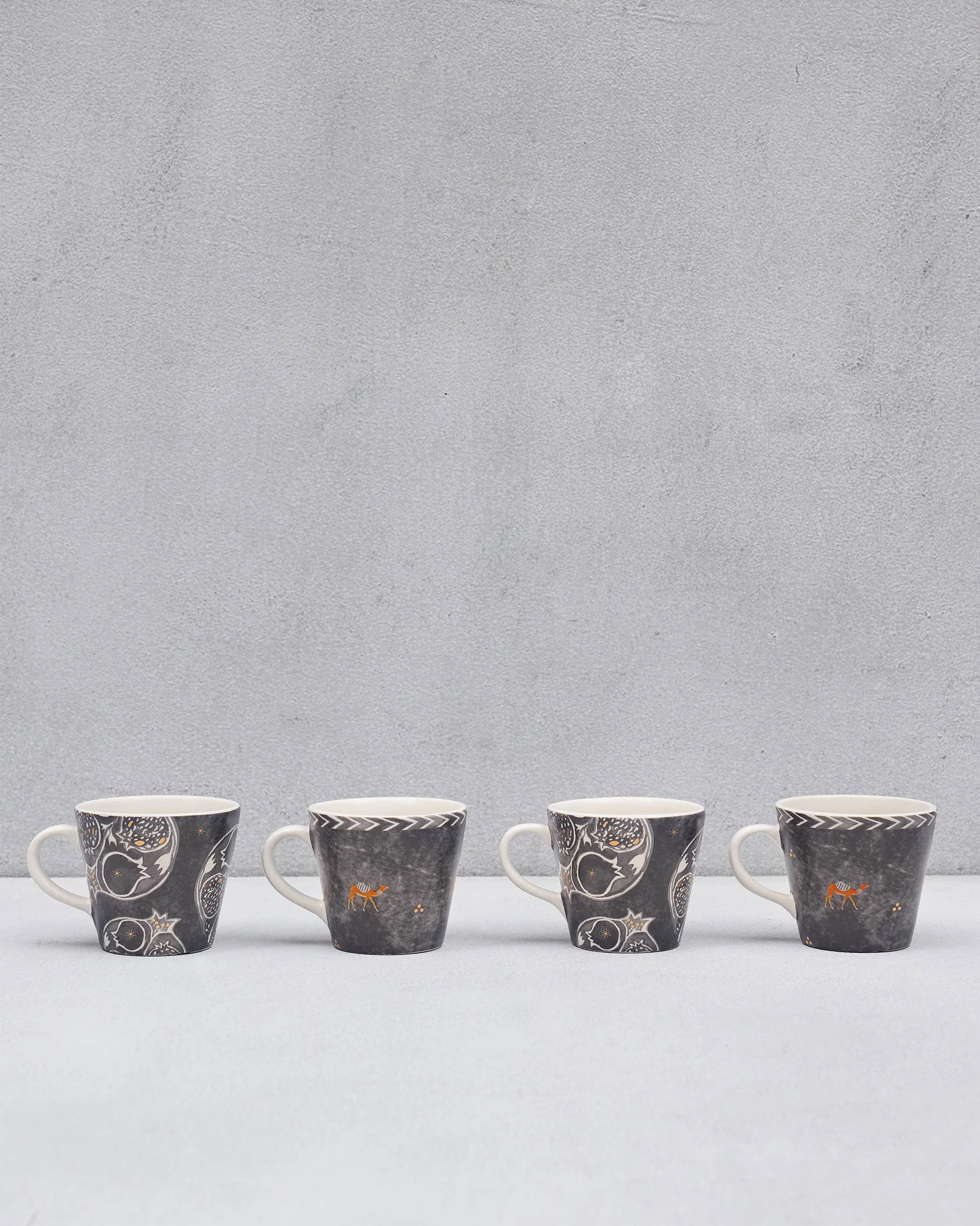 Desert Trail Espresso Mugs - Charcoal - Set of 4 - Image 3