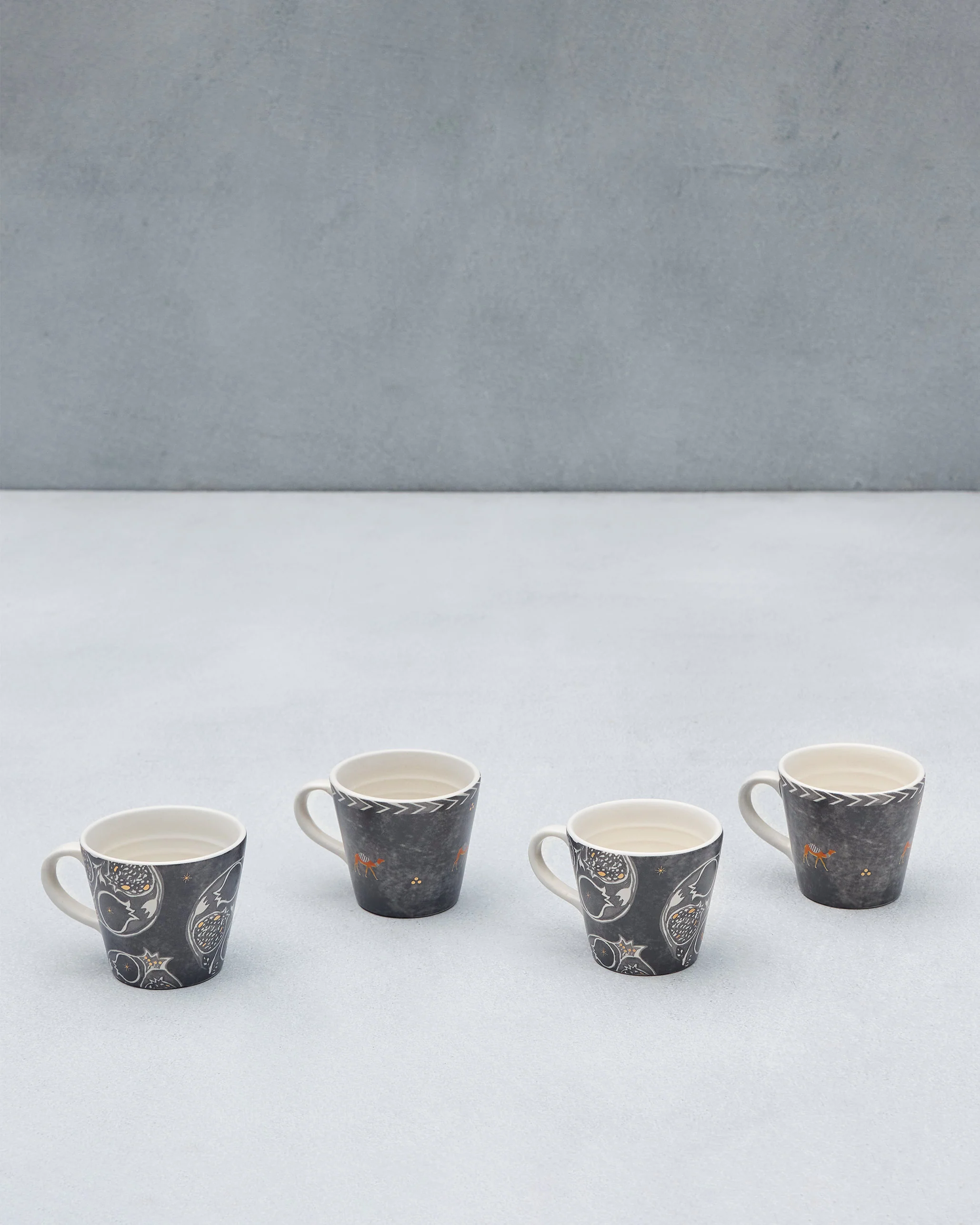 Desert Trail Espresso Mugs - Charcoal - Set of 4 - Image 4