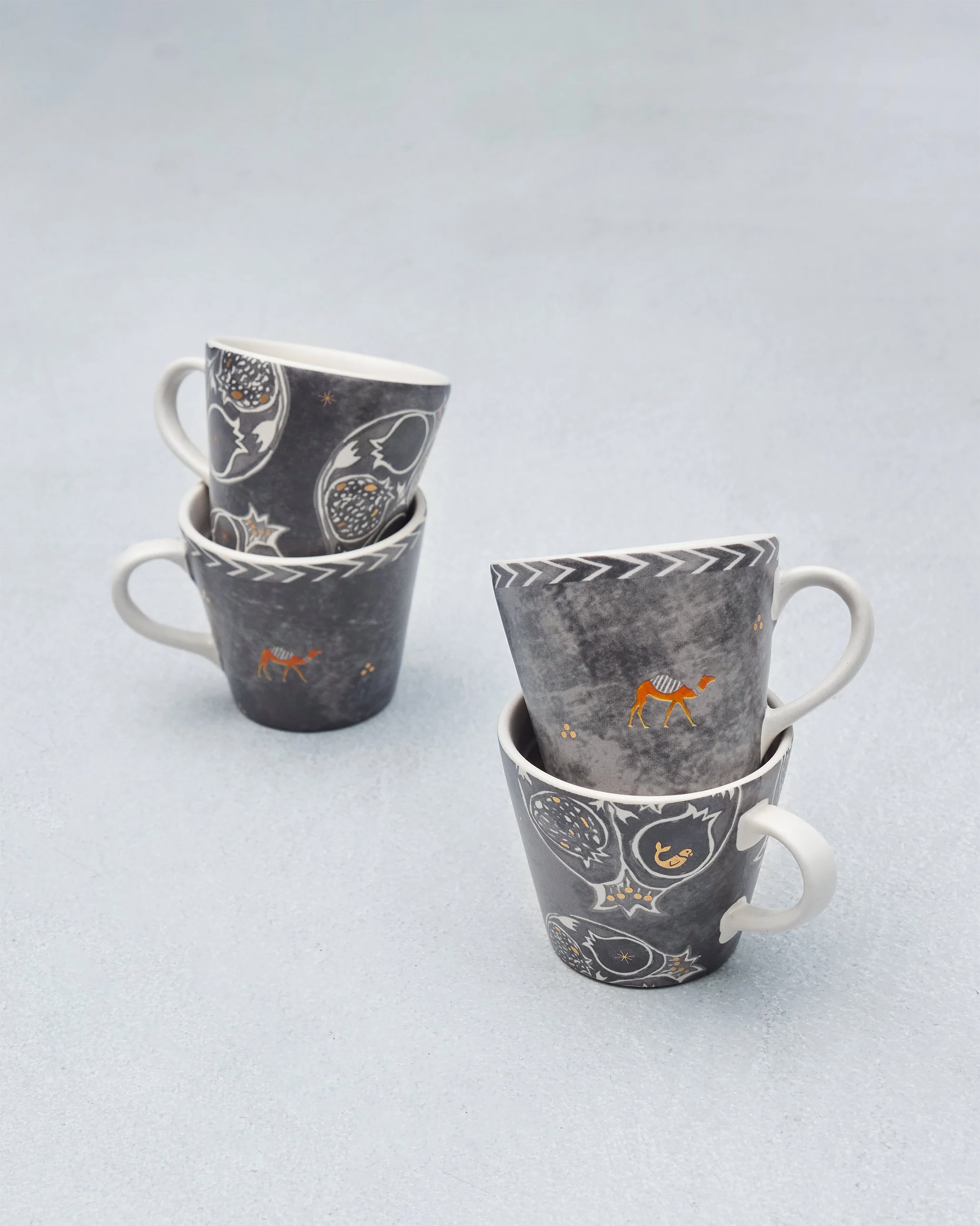 Desert Trail Espresso Mugs - Charcoal - Set of 4 - Image 6