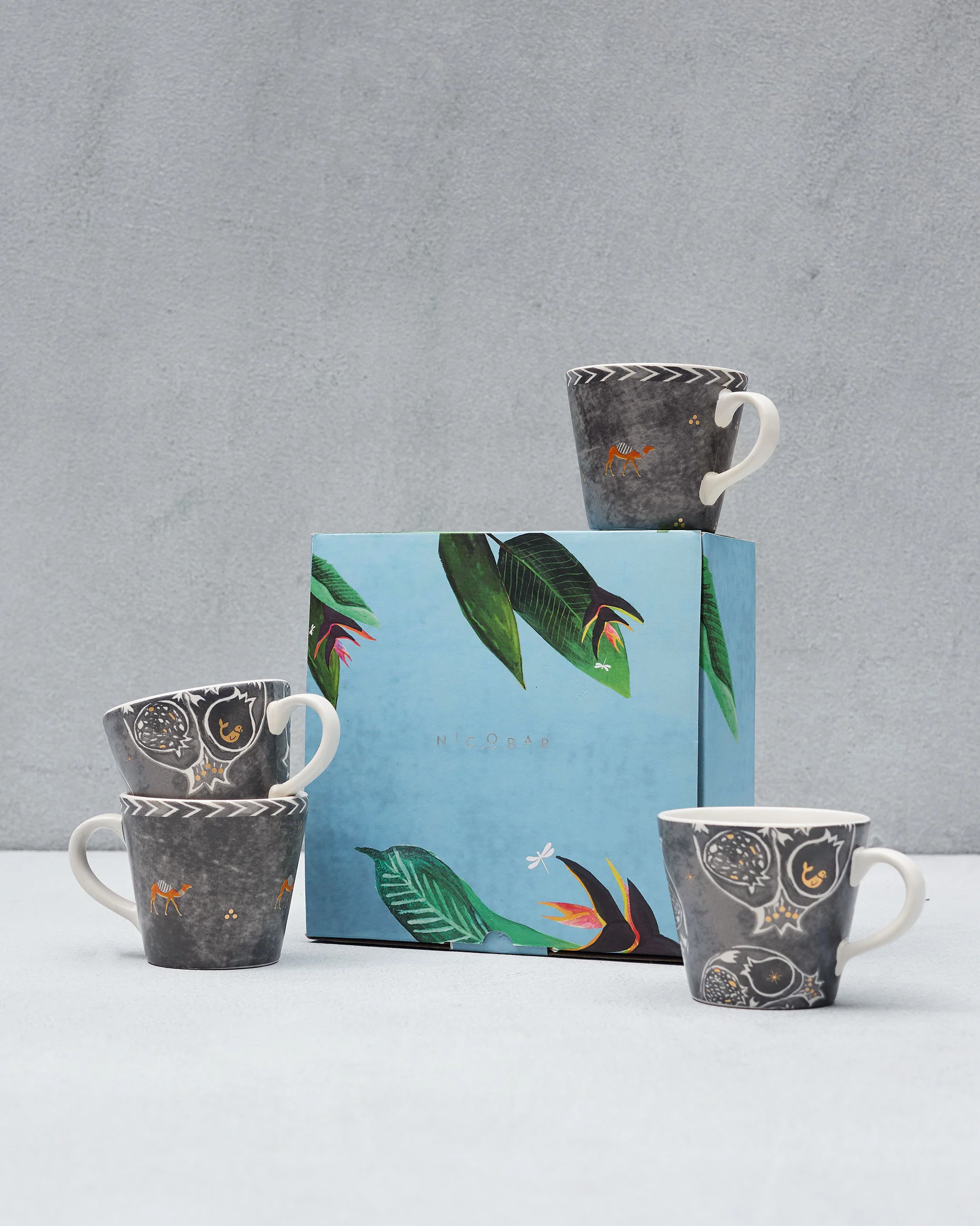 Desert Trail Espresso Mugs - Charcoal - Set of 4 - Image 7