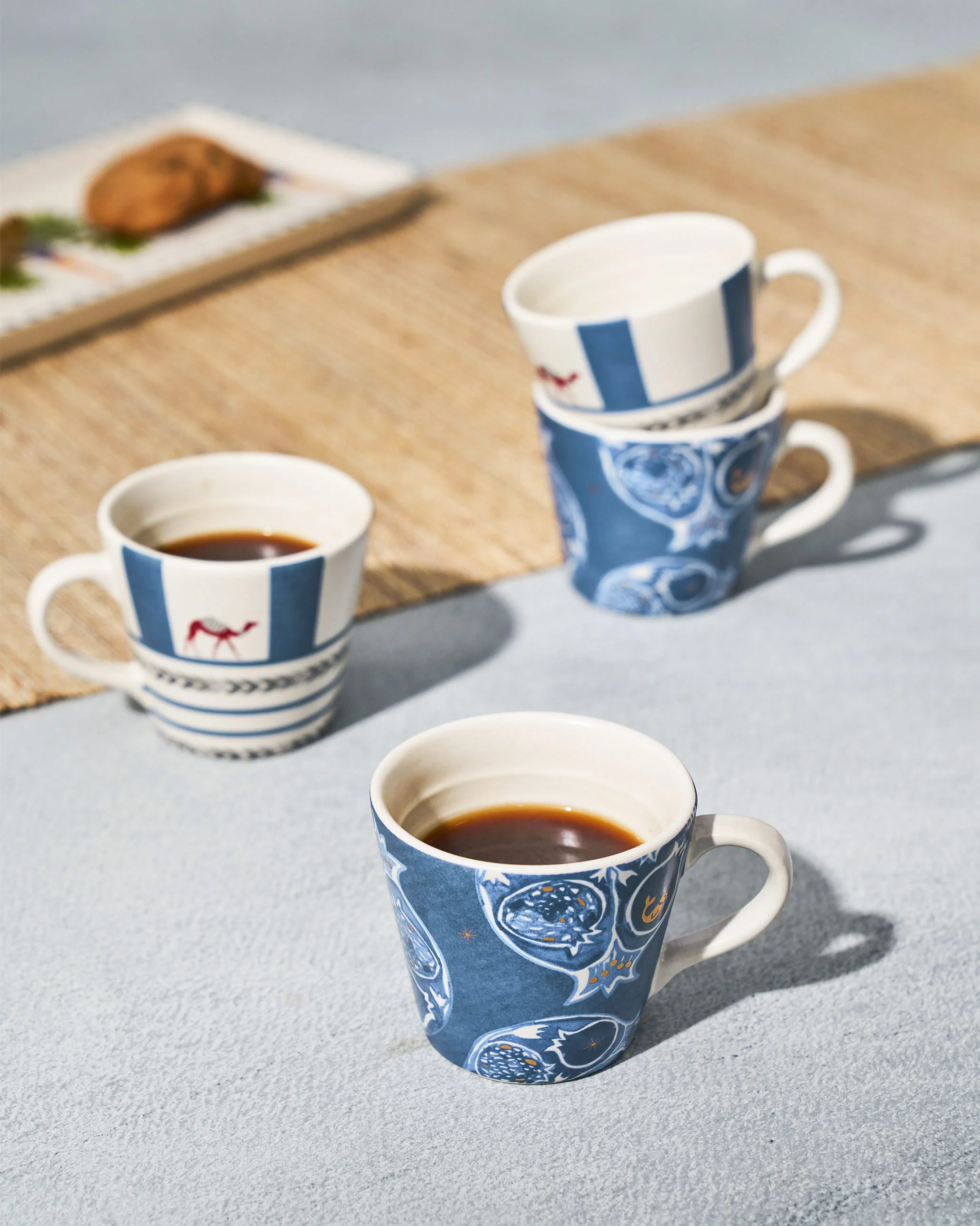 Desert Trail Espresso Mugs - Indigo - Set of 4 - Image 2