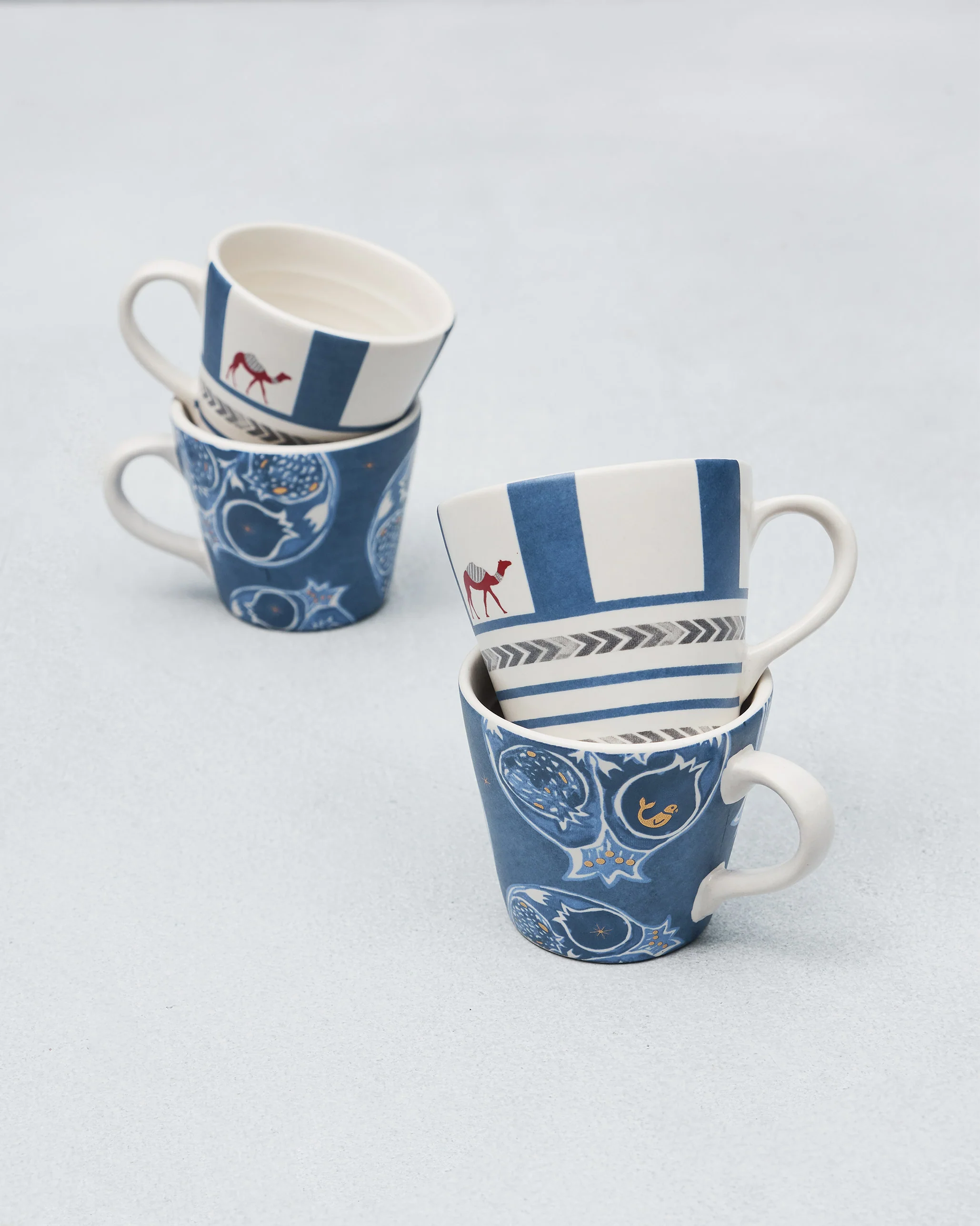 Desert Trail Espresso Mugs - Indigo - Set of 4 - Image 4
