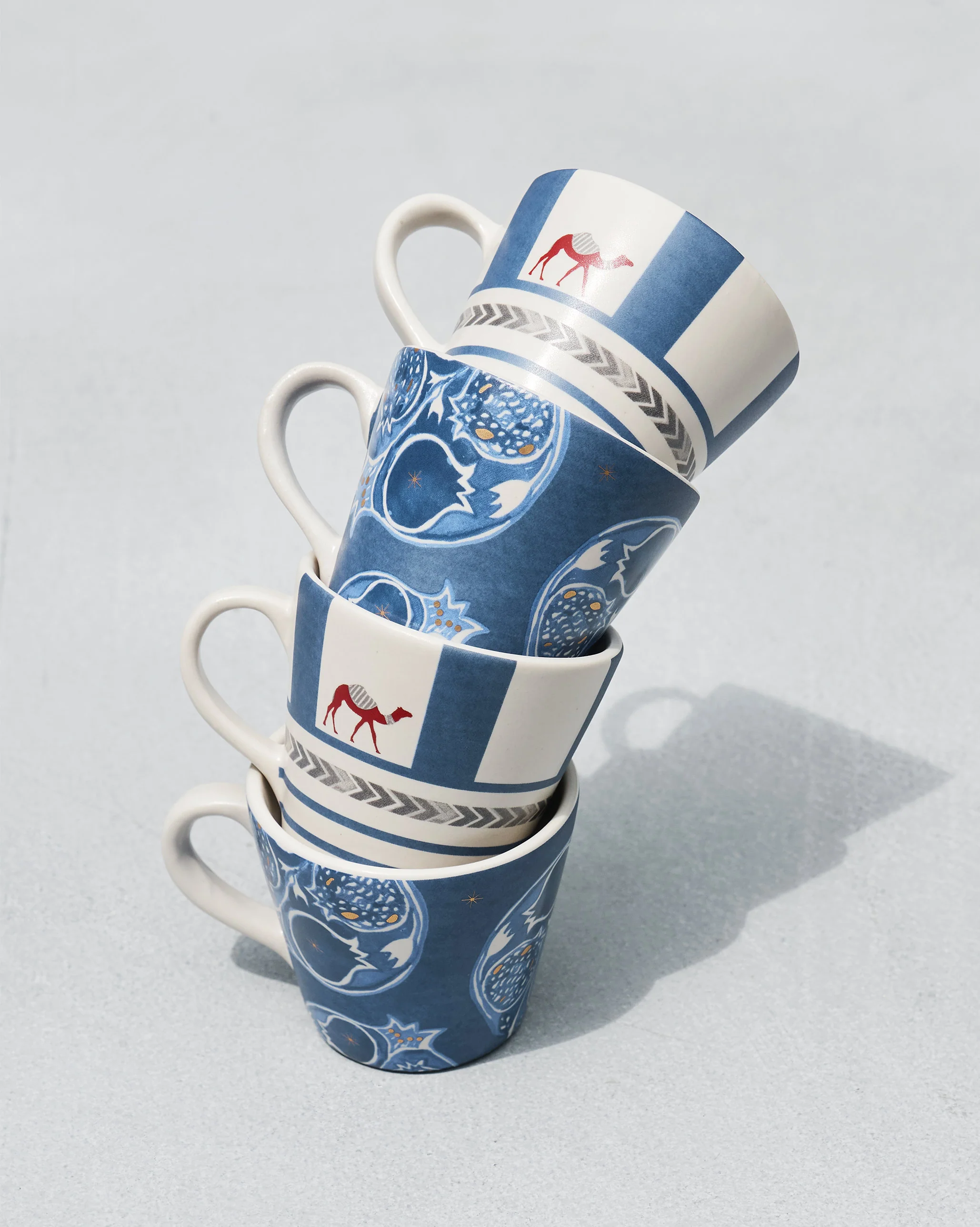 Desert Trail Espresso Mugs - Indigo - Set of 4 - Image 5