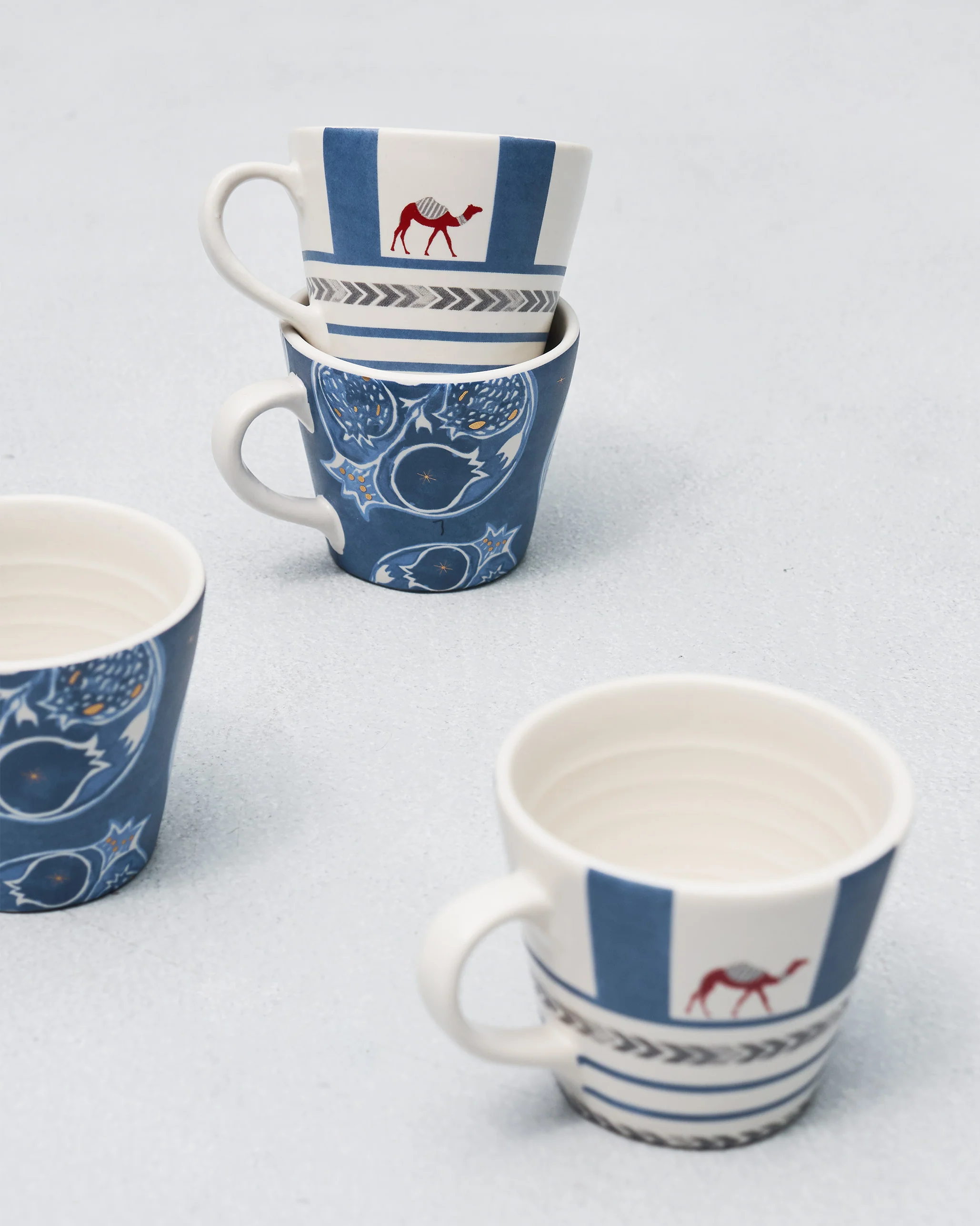 Desert Trail Espresso Mugs - Indigo - Set of 4 - Image 6