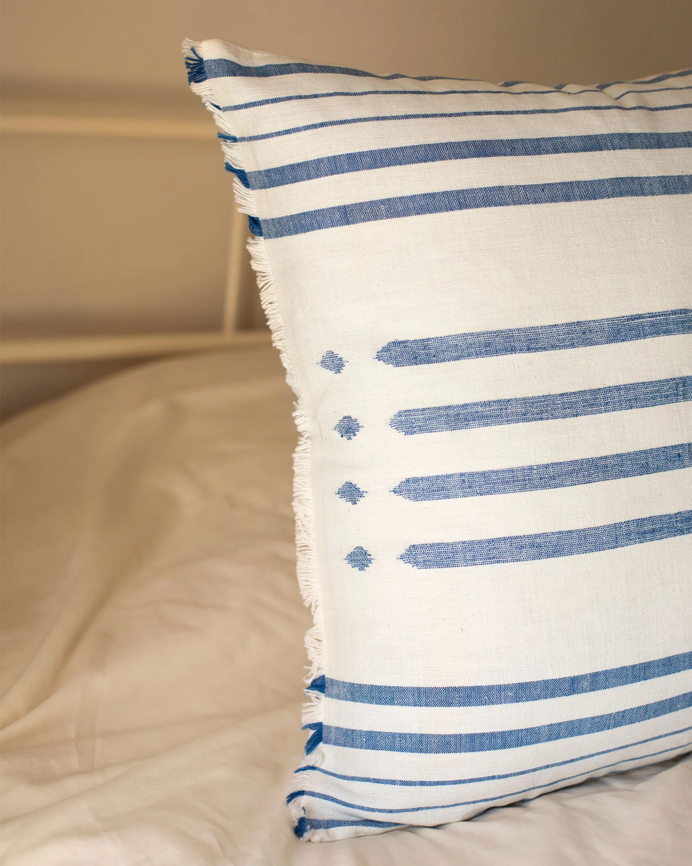 Diamond Stripe Cushion Cover - Blue - Image 2