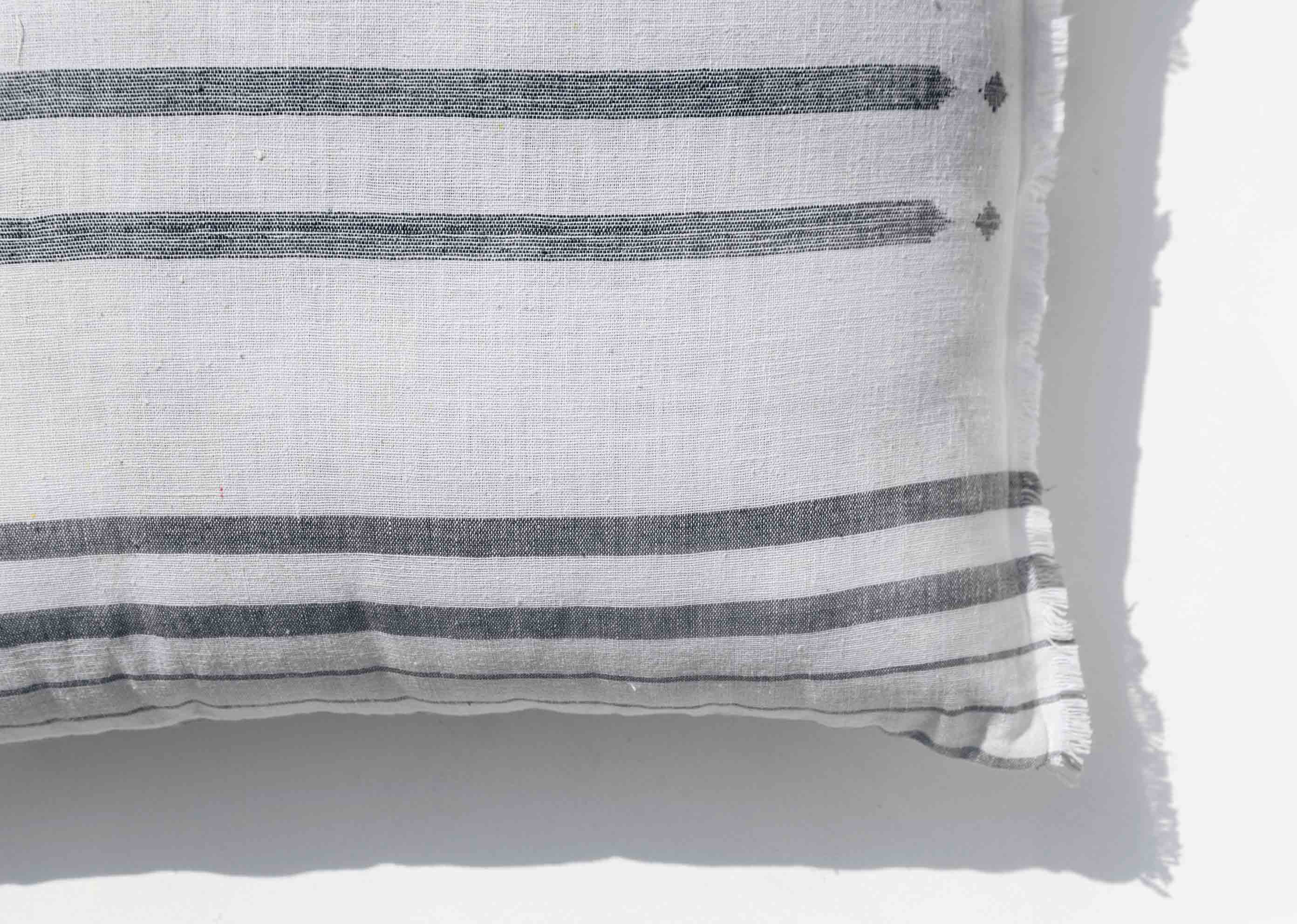 Diamond Stripe Cushion Cover - Grey - Image 3