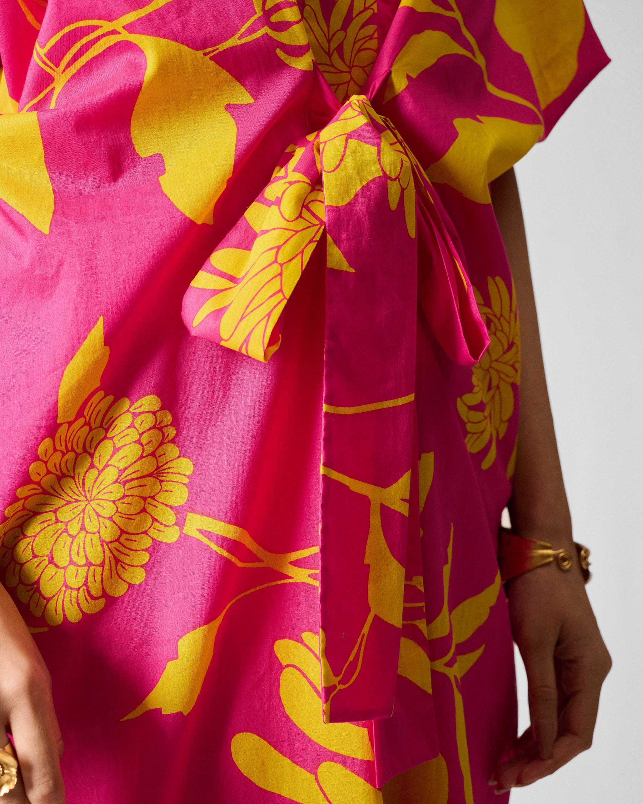 Doda Dress with Slip - Fuchsia & Lime Printed - Image 5