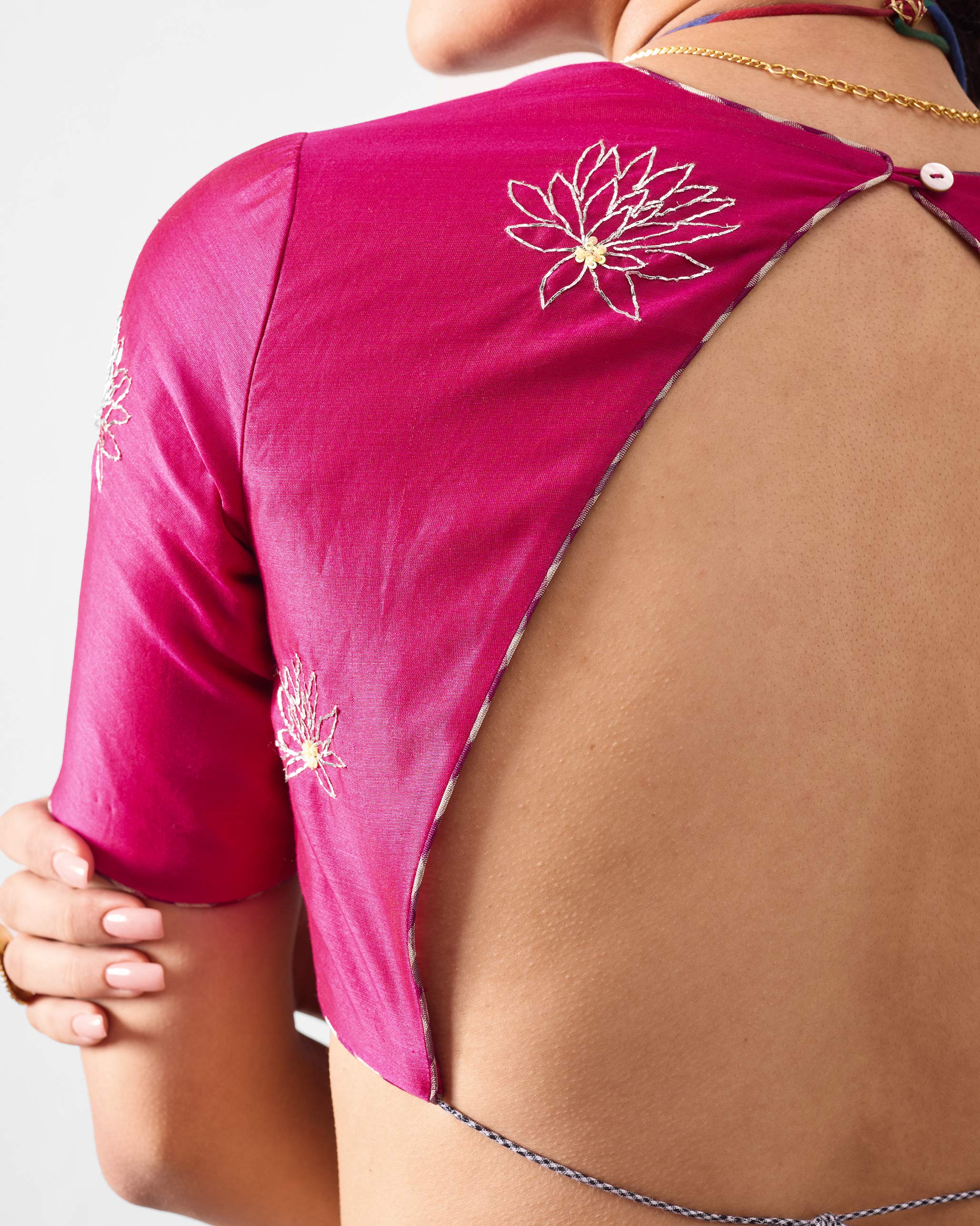 Dori Blouse - Fuchsia Embroidered - Image 3