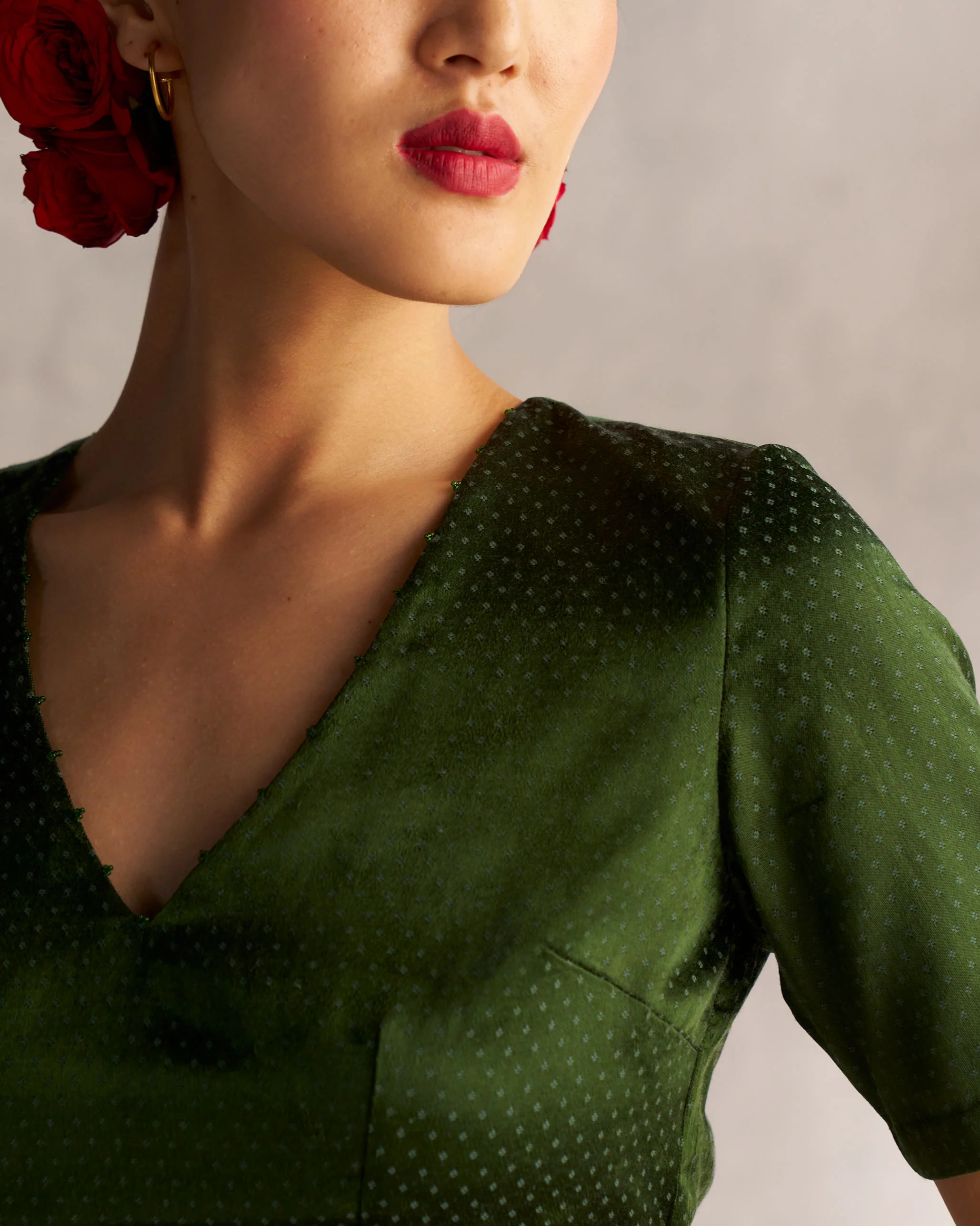 Dori Blouse - Green - Image 2