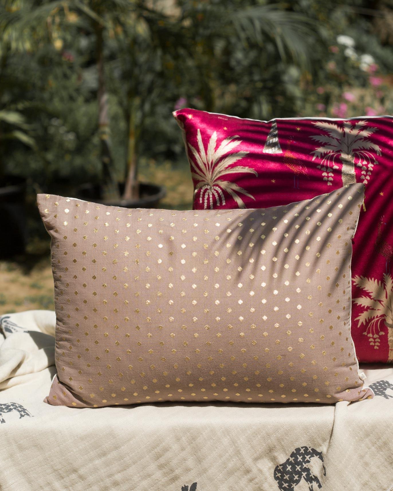 Dot Lumbar Pillow Cover - Image 4