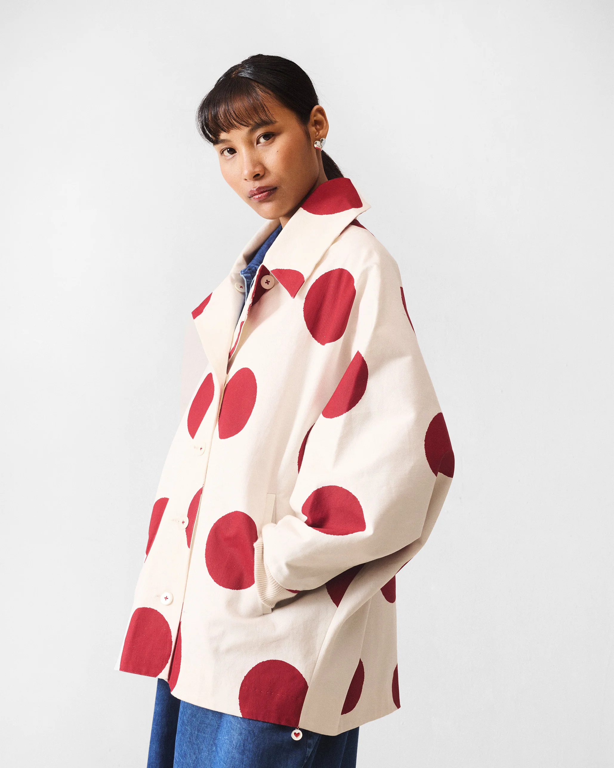 Dottie Jacket - Ivory & Red - Image 5