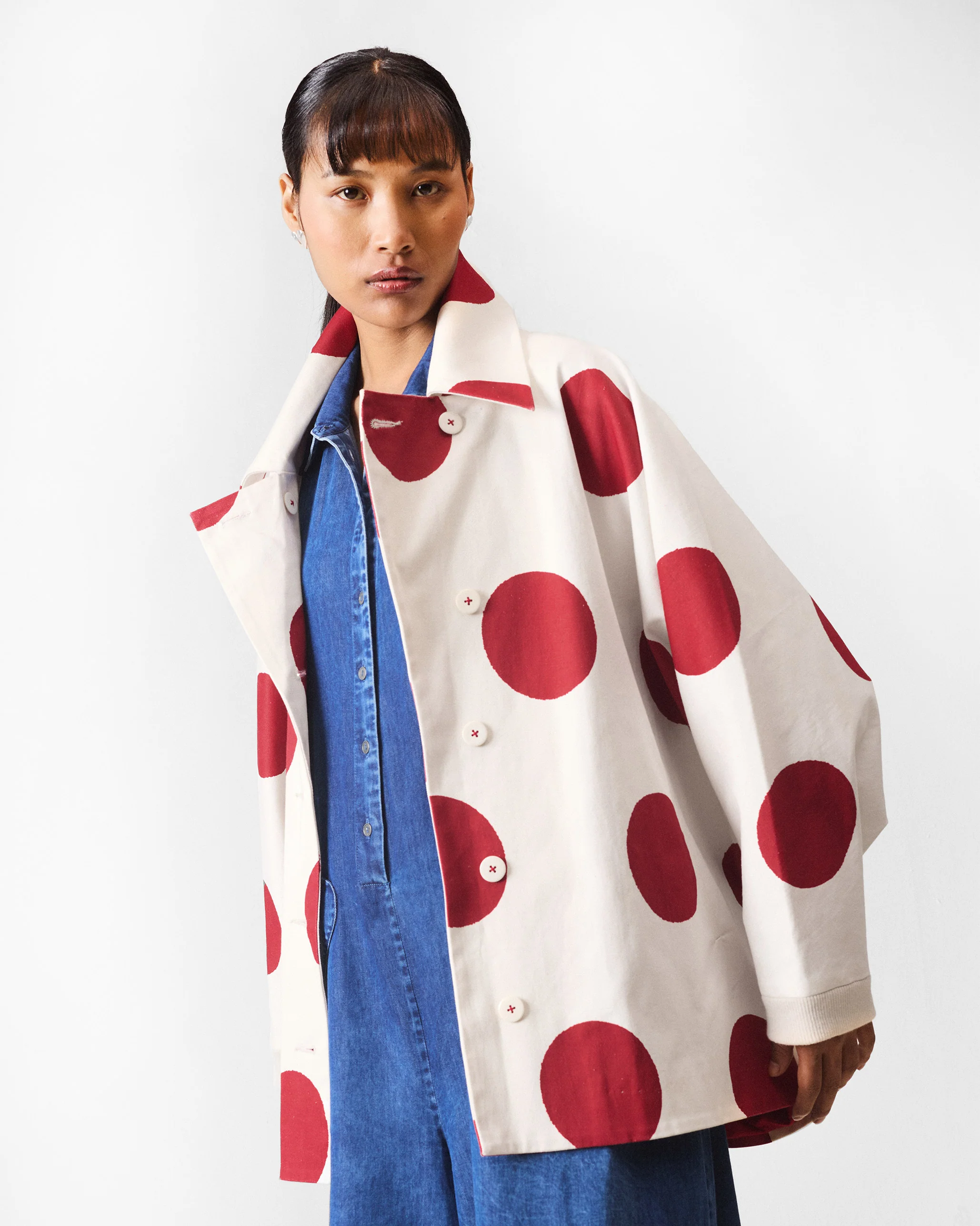 Dottie Jacket - Ivory & Red - Image 6