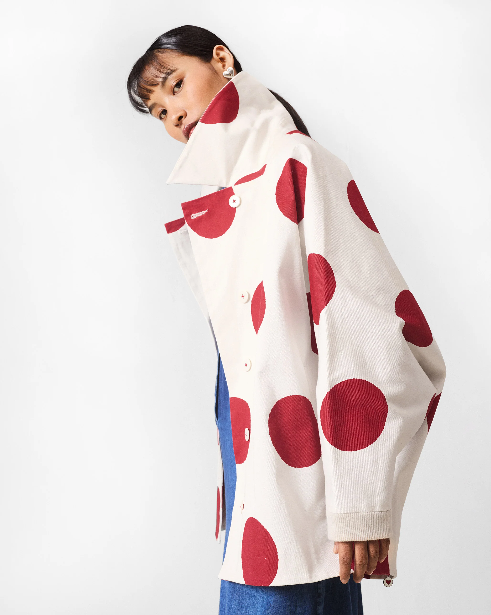 Dottie Jacket - Ivory & Red - Image 9
