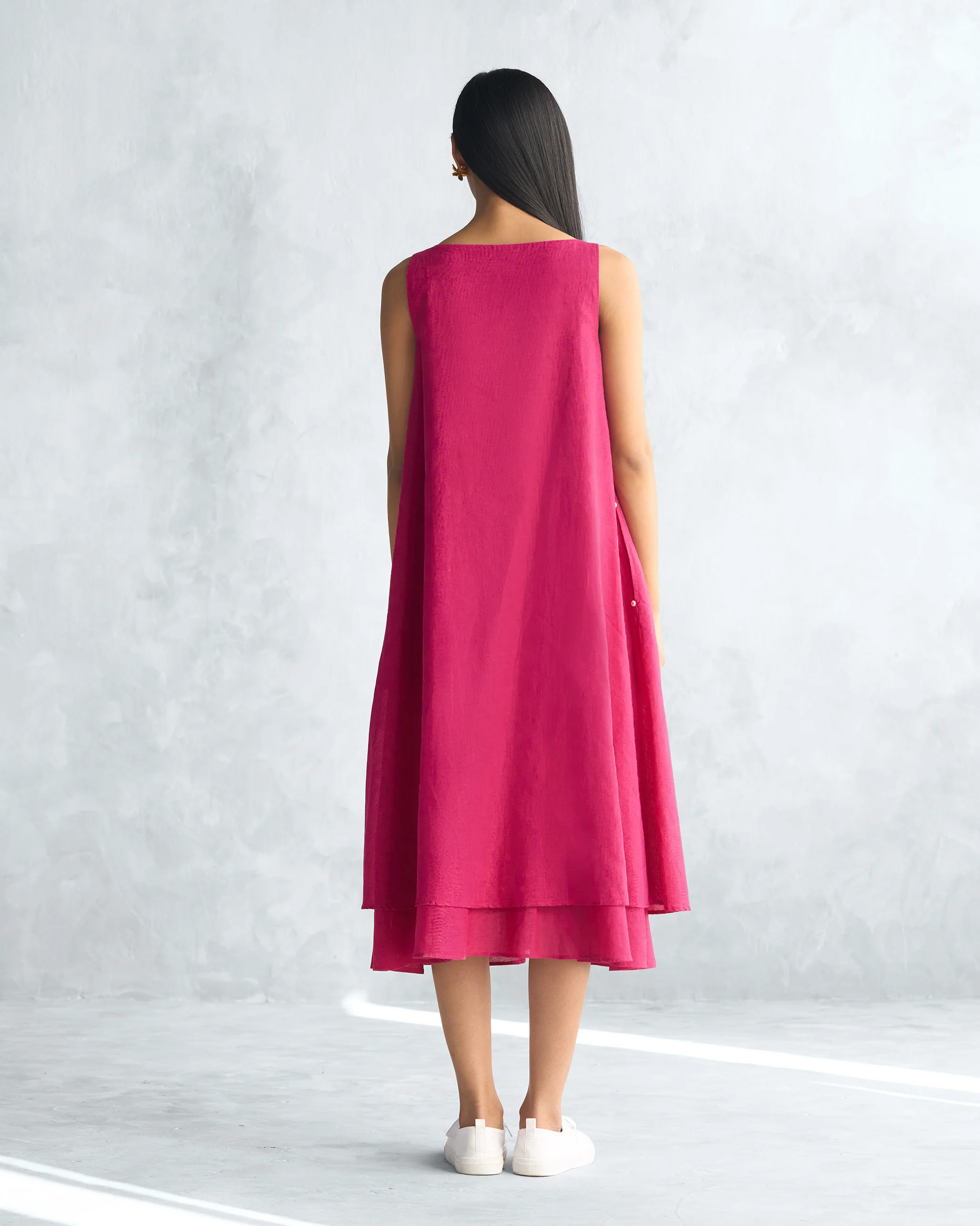 Double Layer Dress - Berry - Image 3