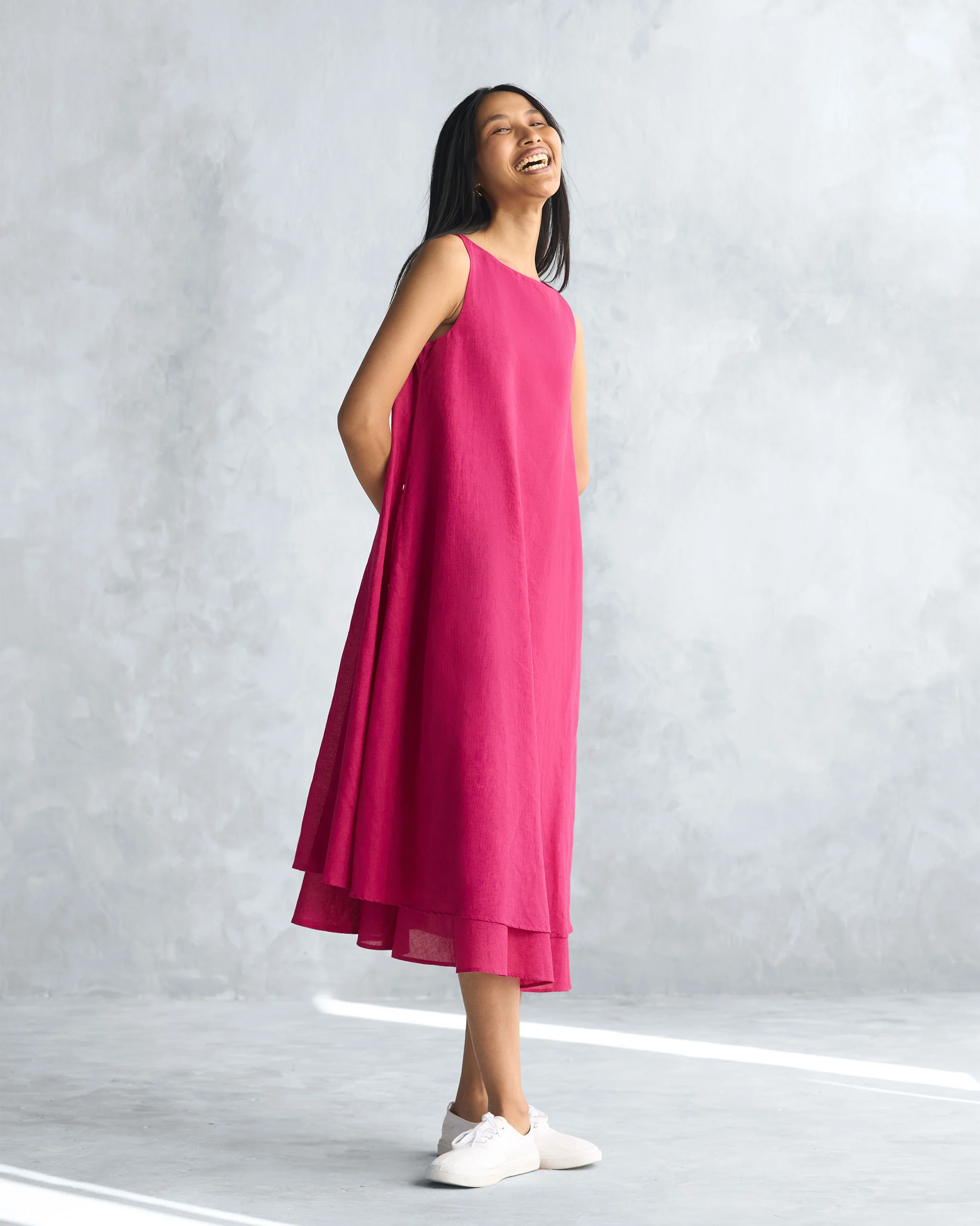 Double Layer Dress - Berry - Image 4