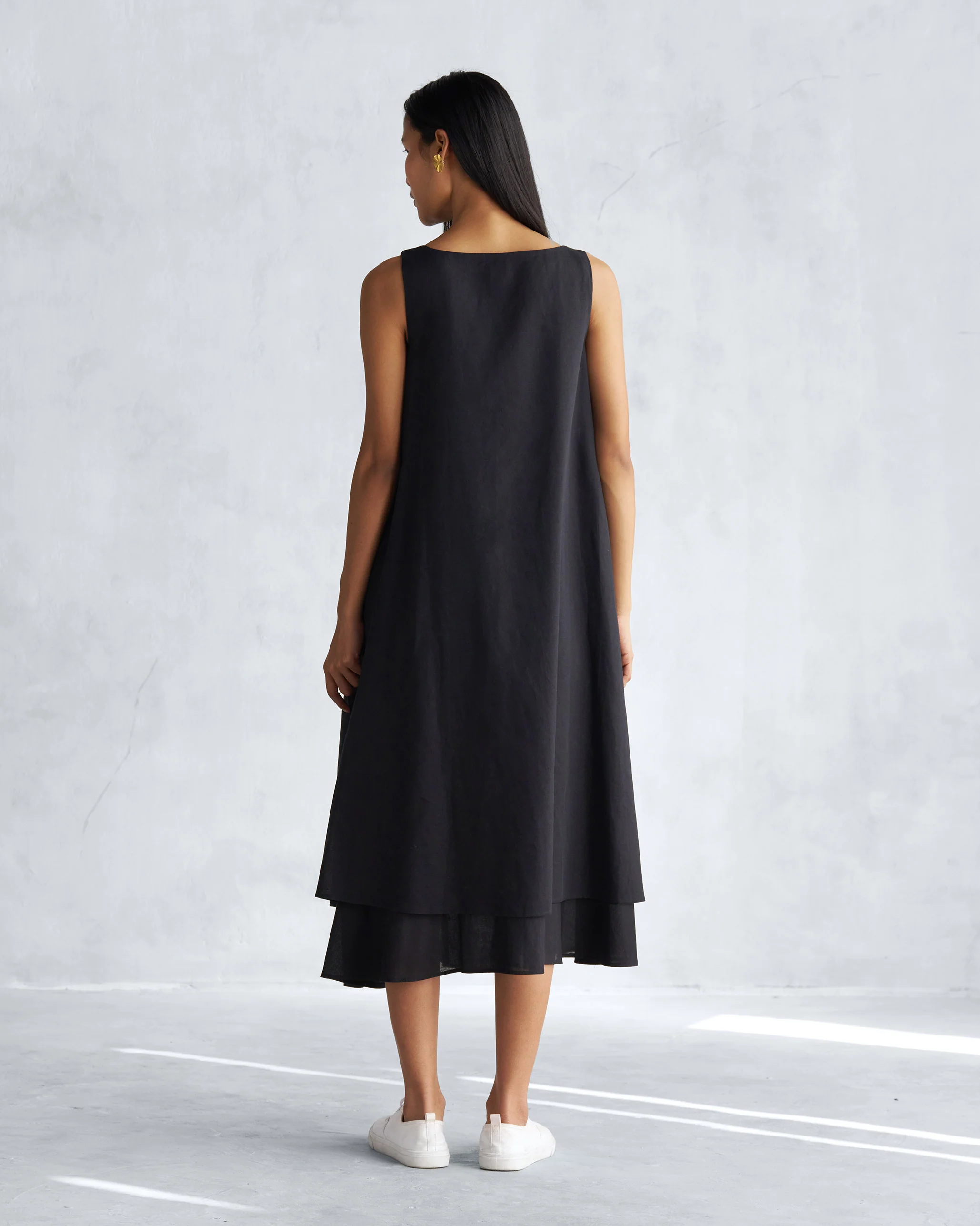 Double Layer Dress - Black - Image 3