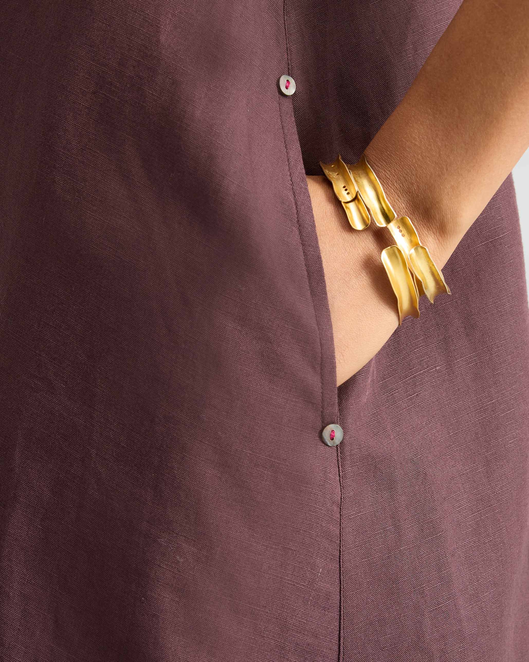 Double Layer Dress - Chocolate Plum - Image 4