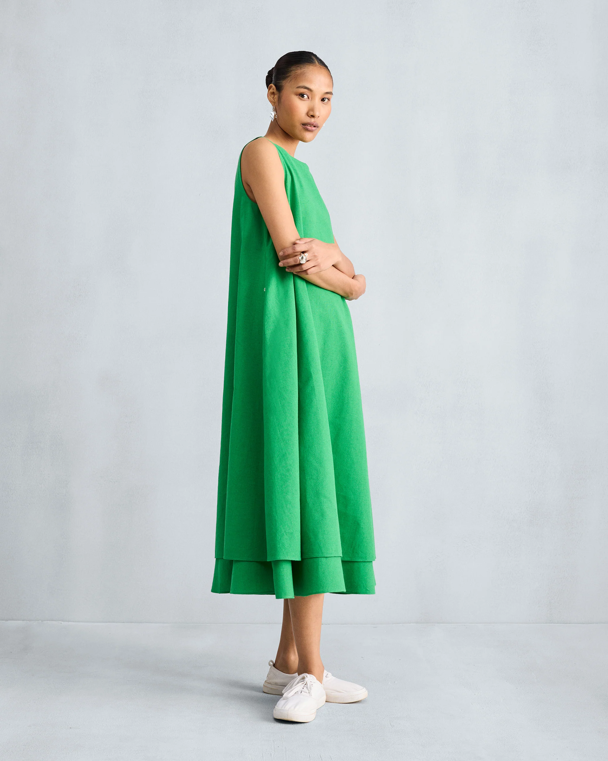 Double Layer Dress - Green - Image 5