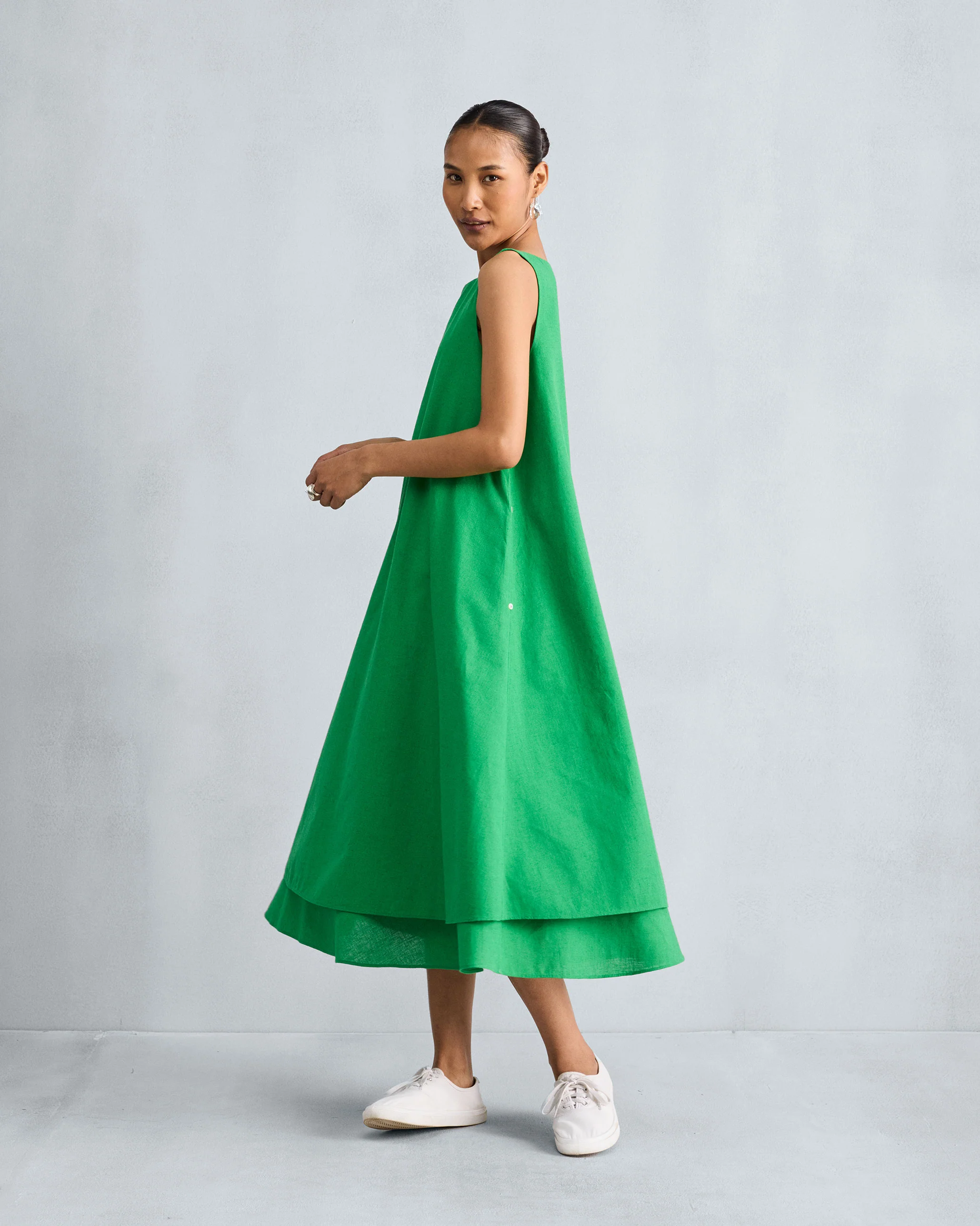 Double Layer Dress - Green - Image 6