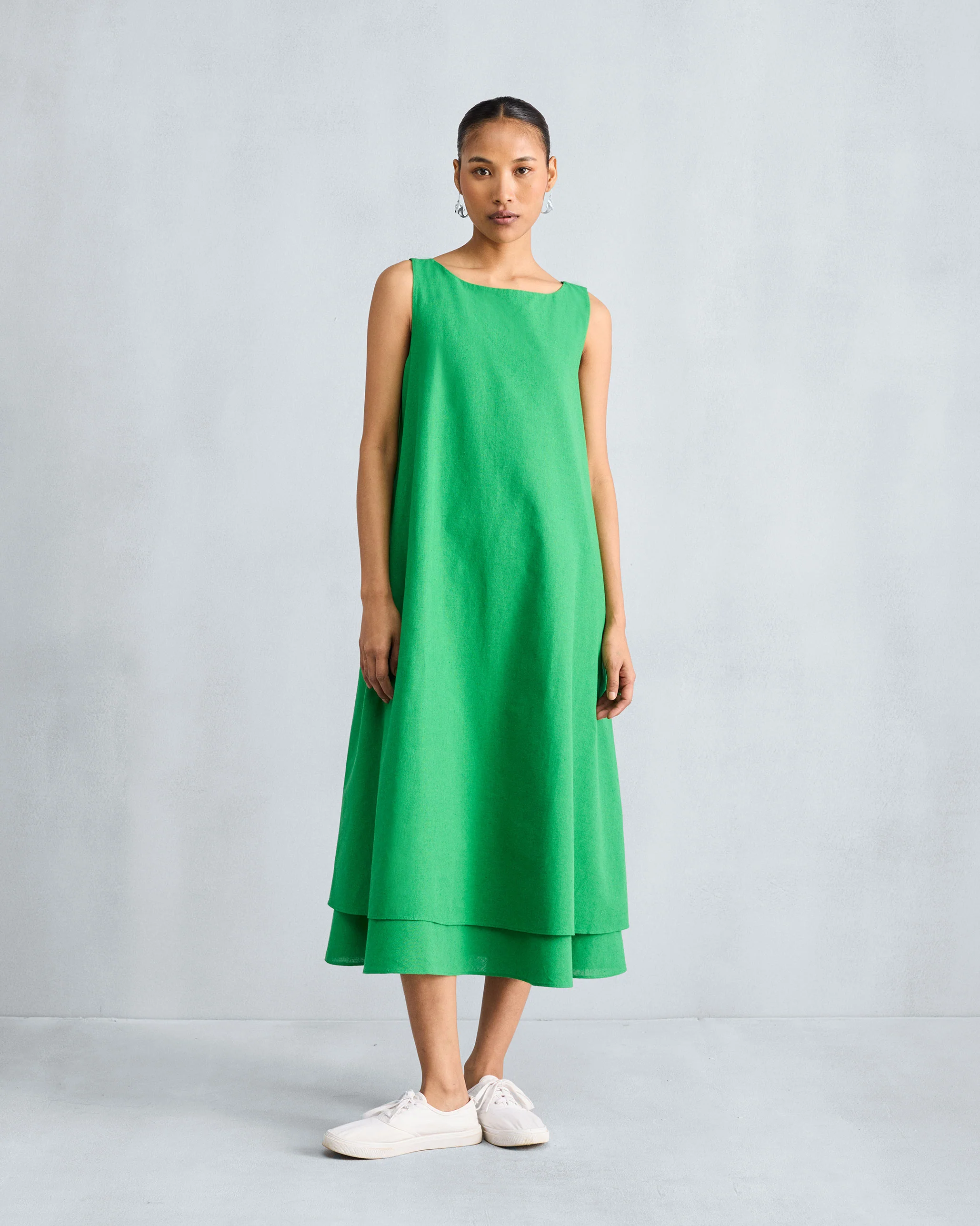 Double Layer Dress - Green - Image 7