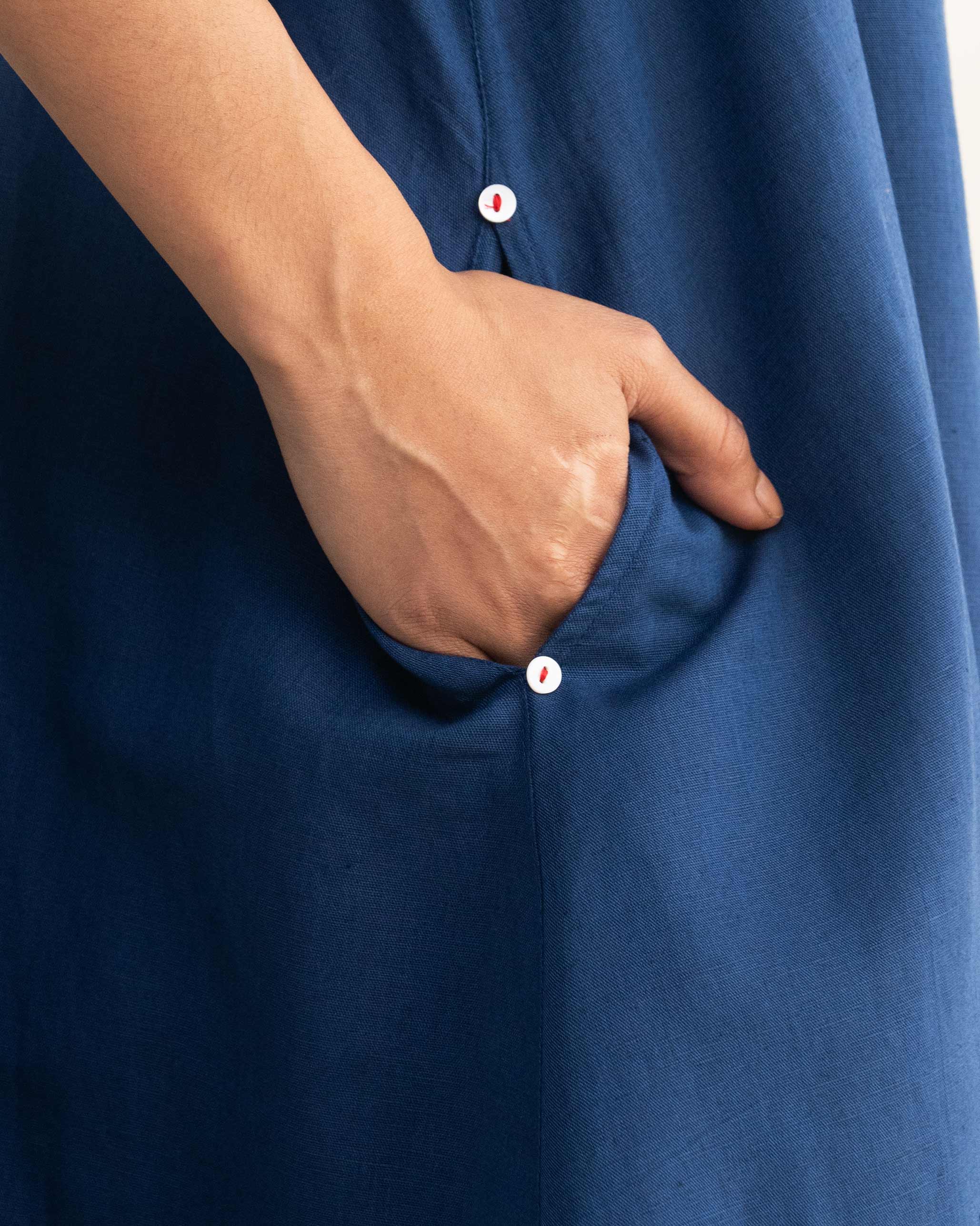 Double Layer Dress - Navy - Image 2