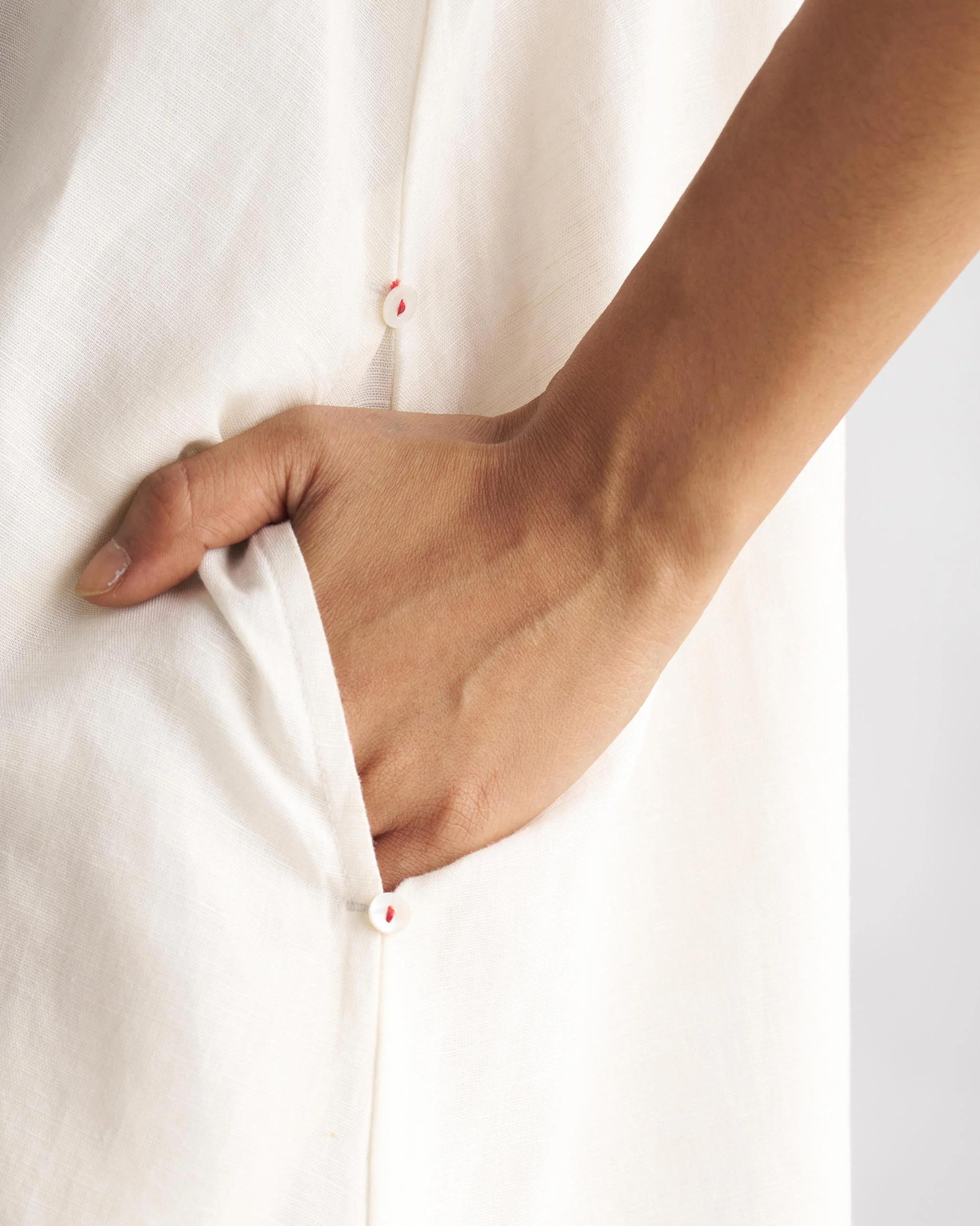 Double Layer Dress - Ivory - Image 2