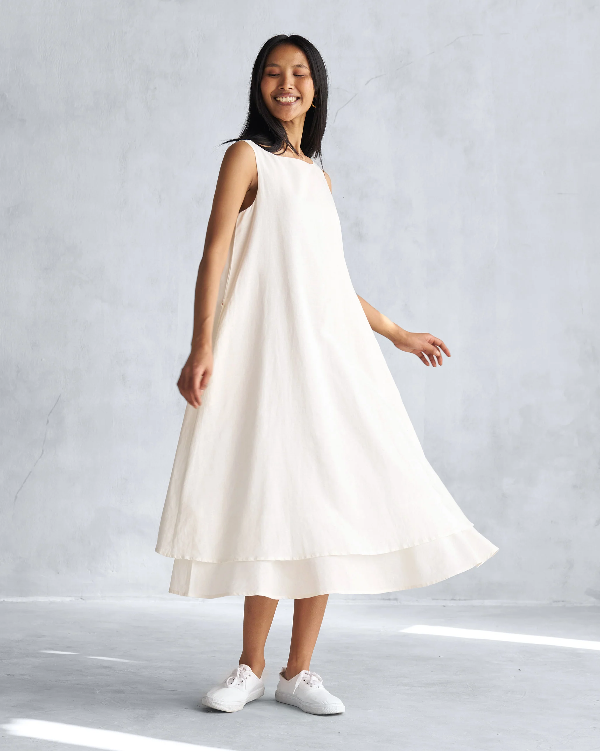 Double Layer Dress - Ivory - Image 4