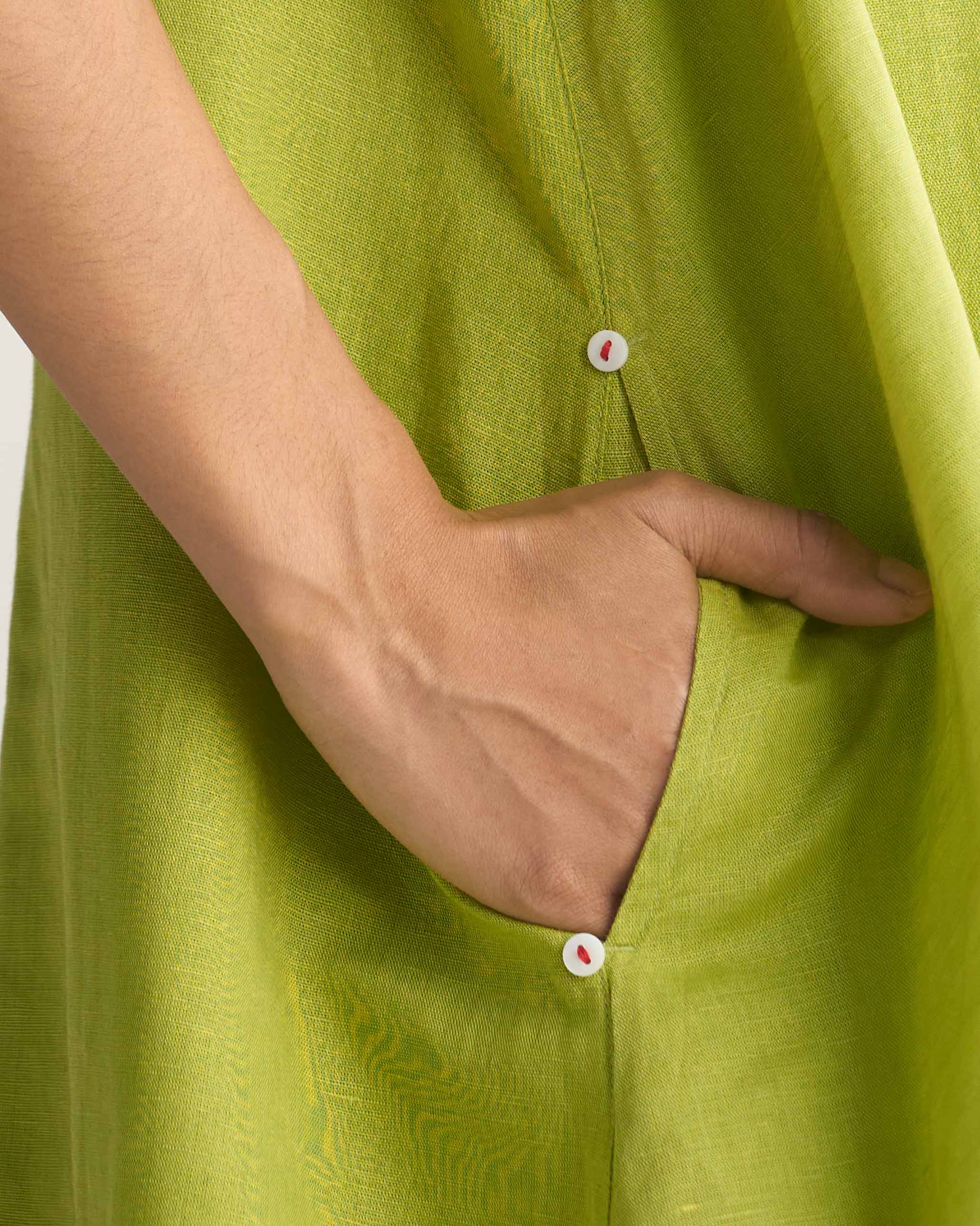 Double Layer Dress - Lime - Image 2