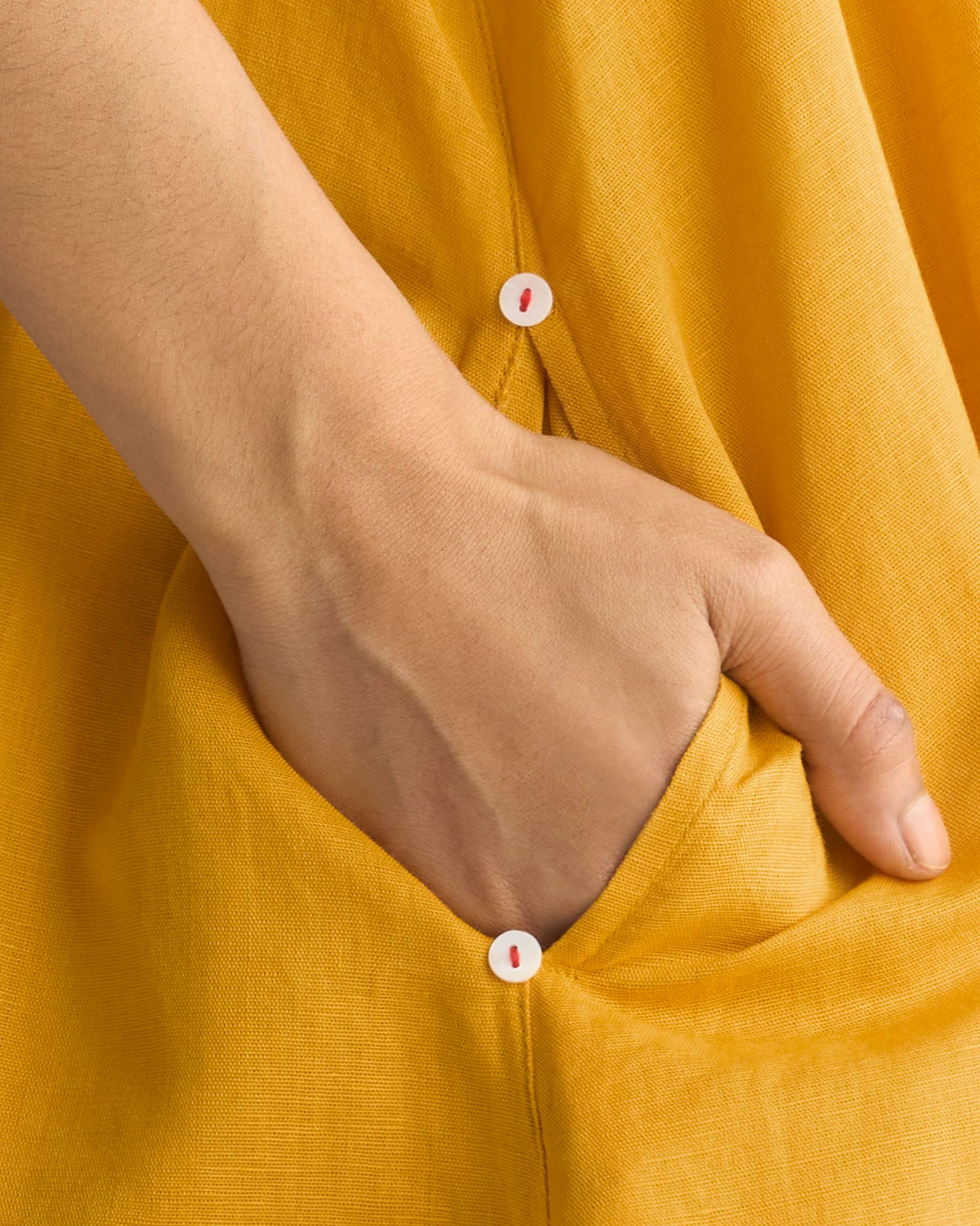 Double Layer Dress - Ochre - Image 2
