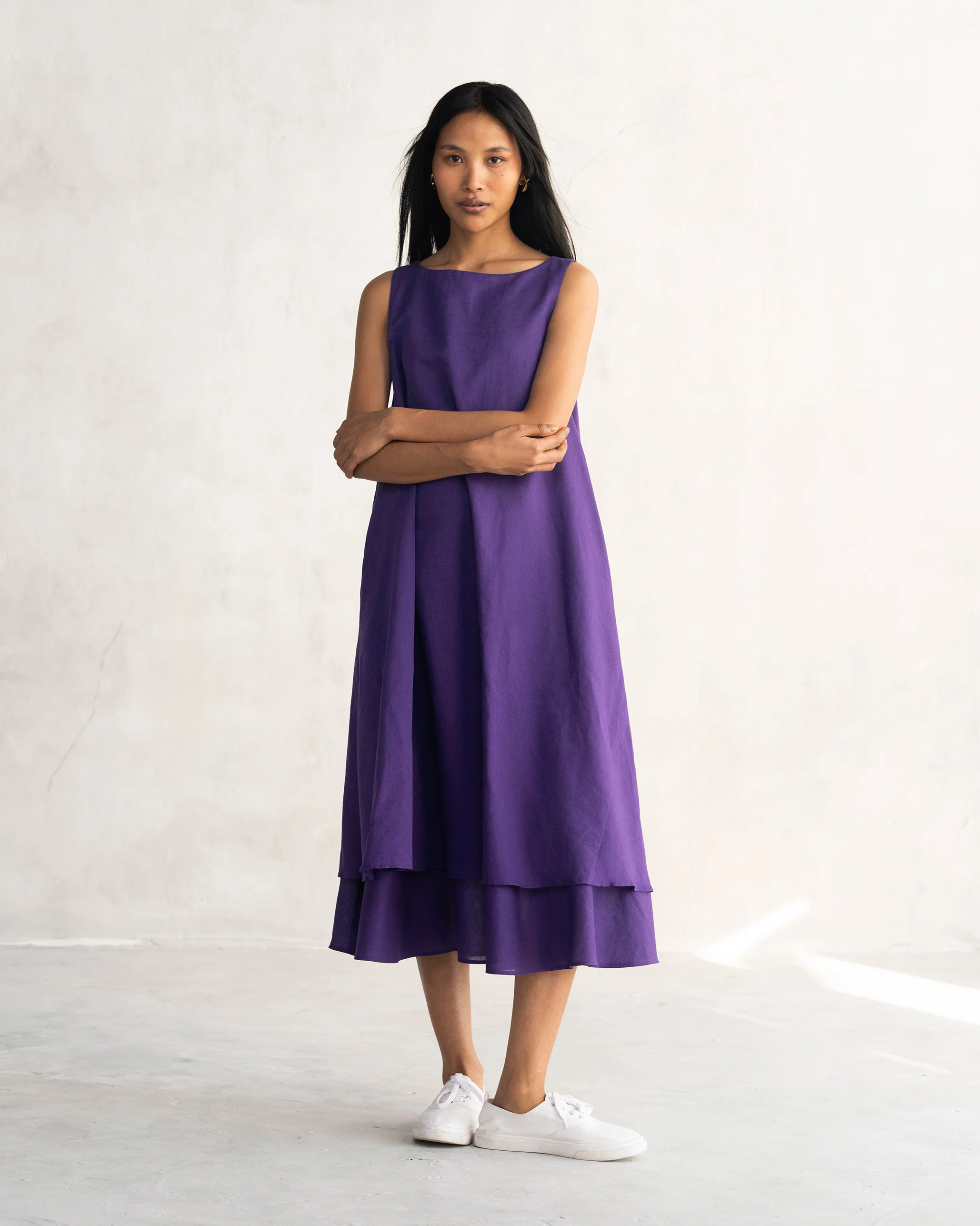 Double Layer Dress - Purple - Image 3