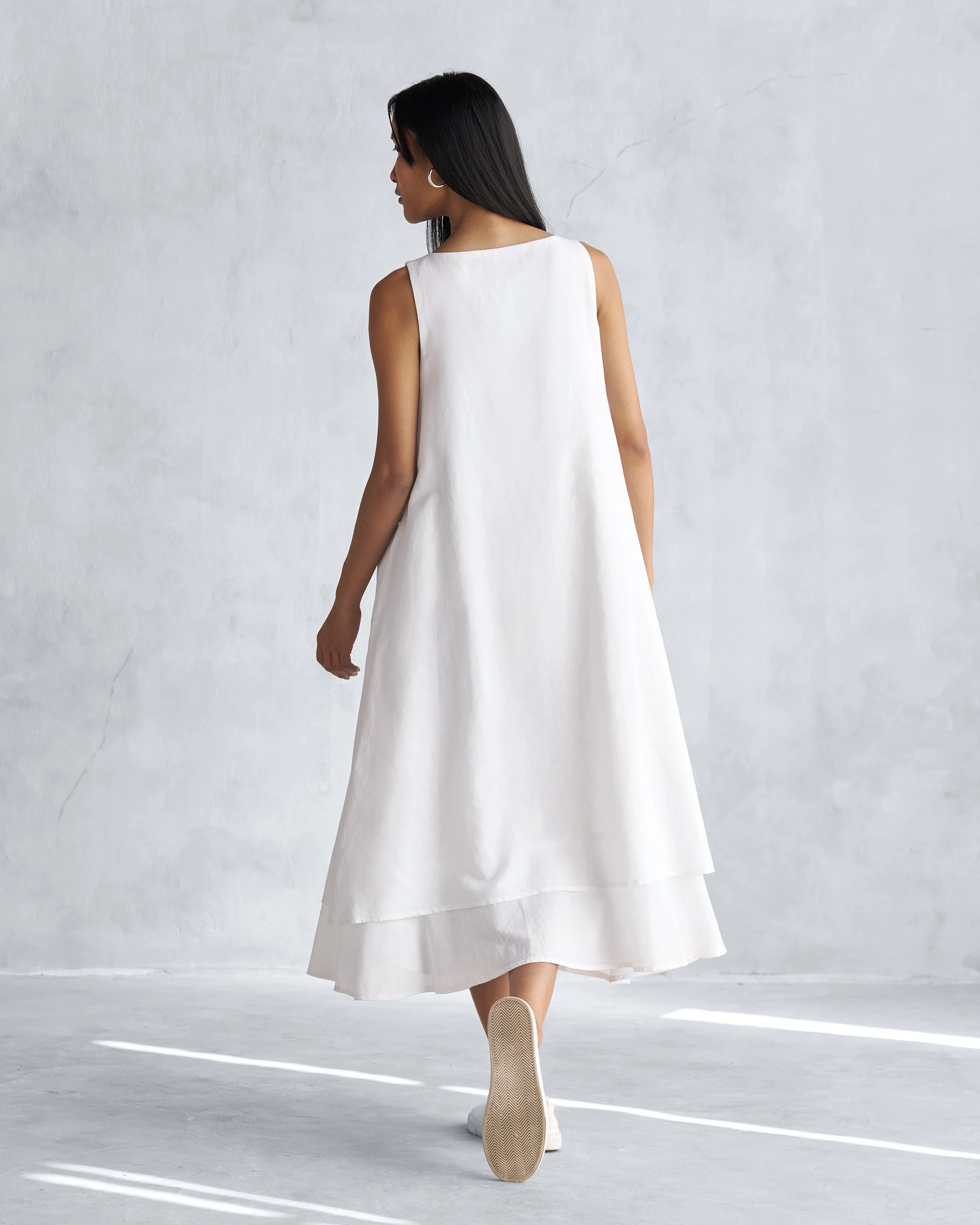 Double Layer Dress - White - Image 3