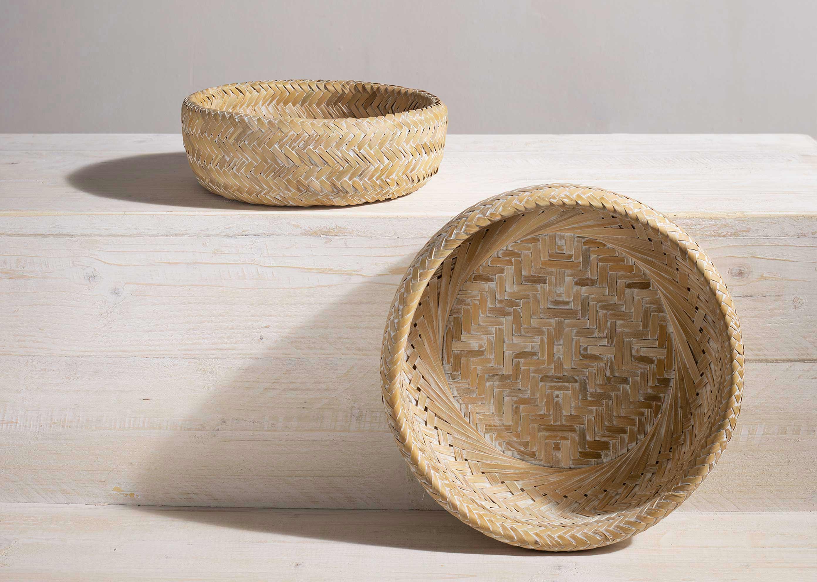 Double Walled Bamboo Fruit Baskets (Set of 2) - Image 3