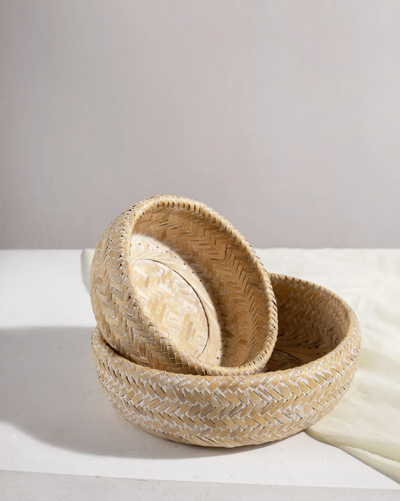 Double Walled Bamboo Fruit Baskets (Set of 2) - Image 4
