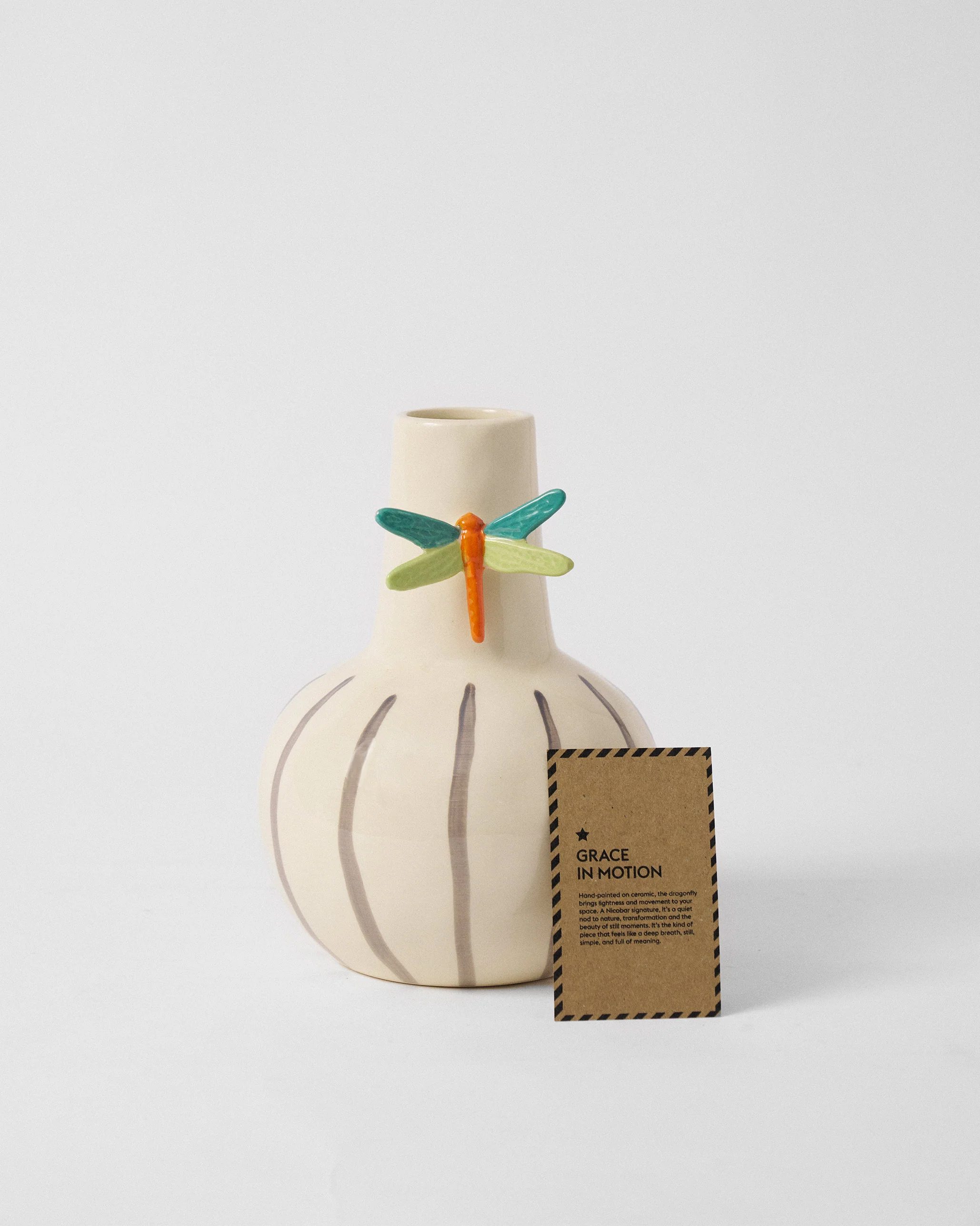 Dragonfly Stripe Vase - Image 4