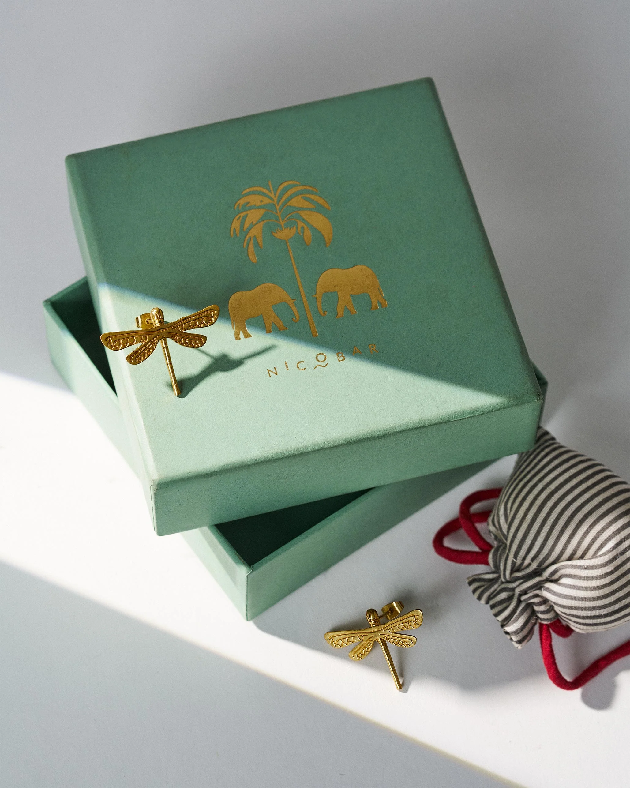 Dragonfly Studs - Gold - Image 2