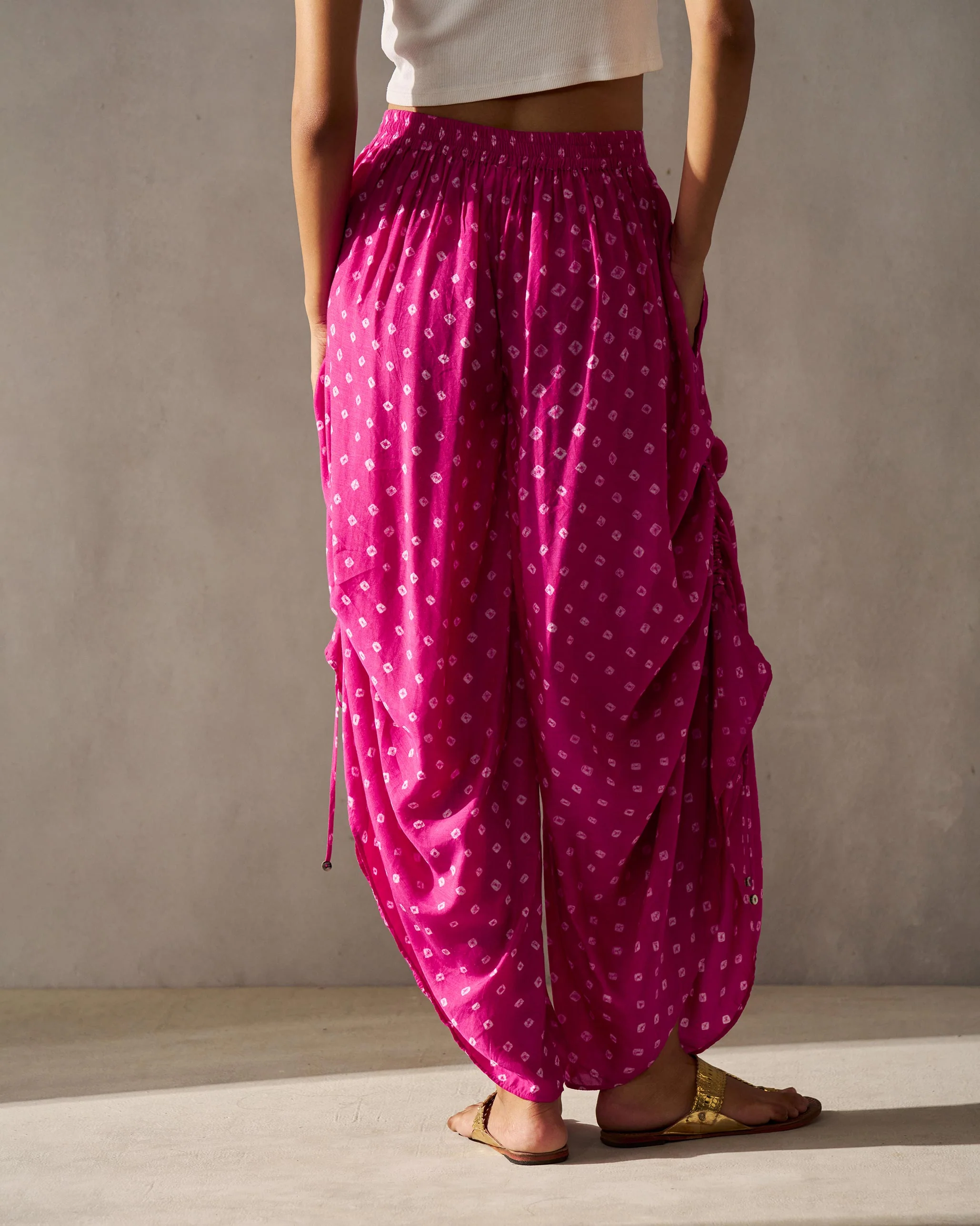 Drawstring Pants - Fuchsia - Image 3