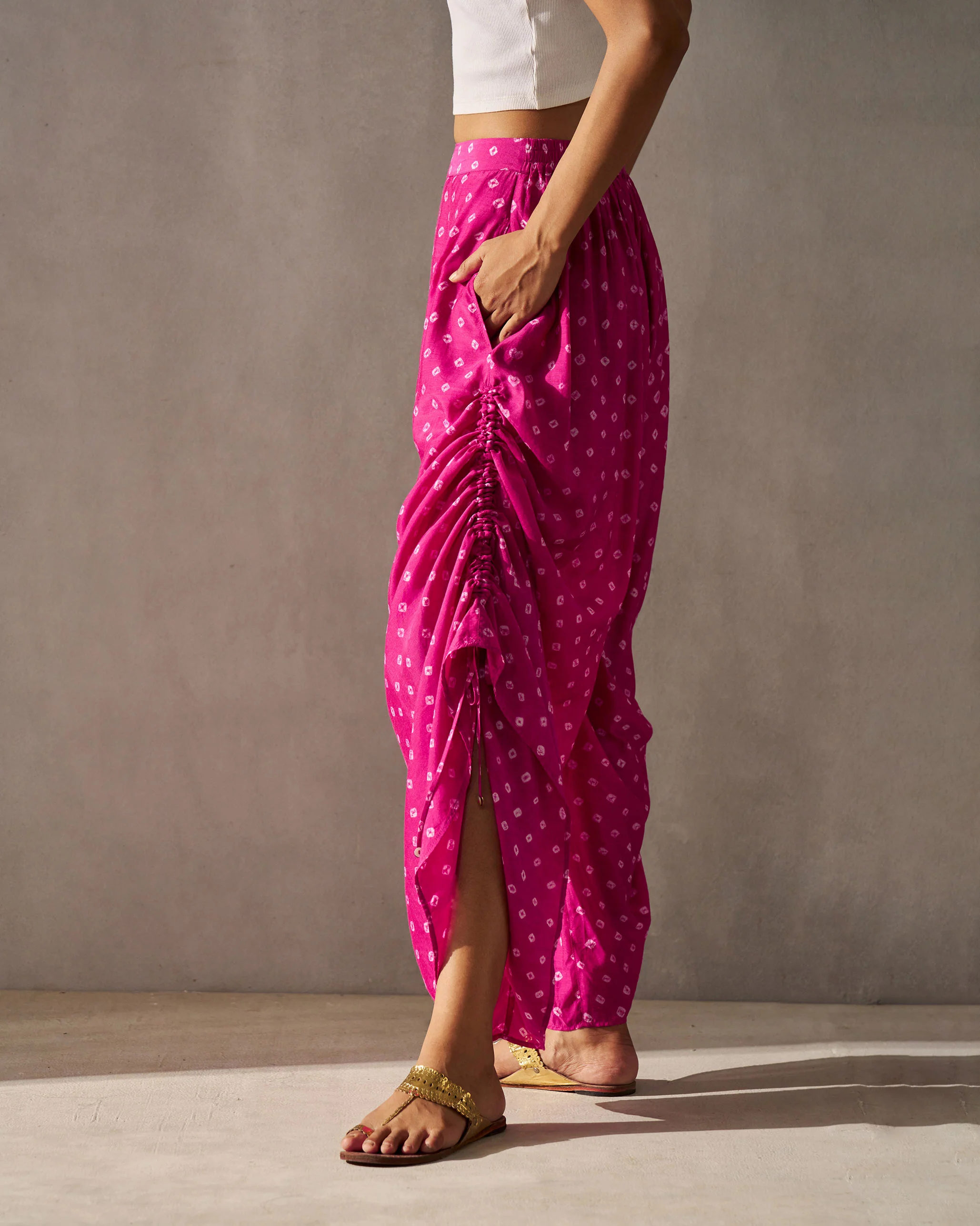 Drawstring Pants - Fuchsia - Image 4