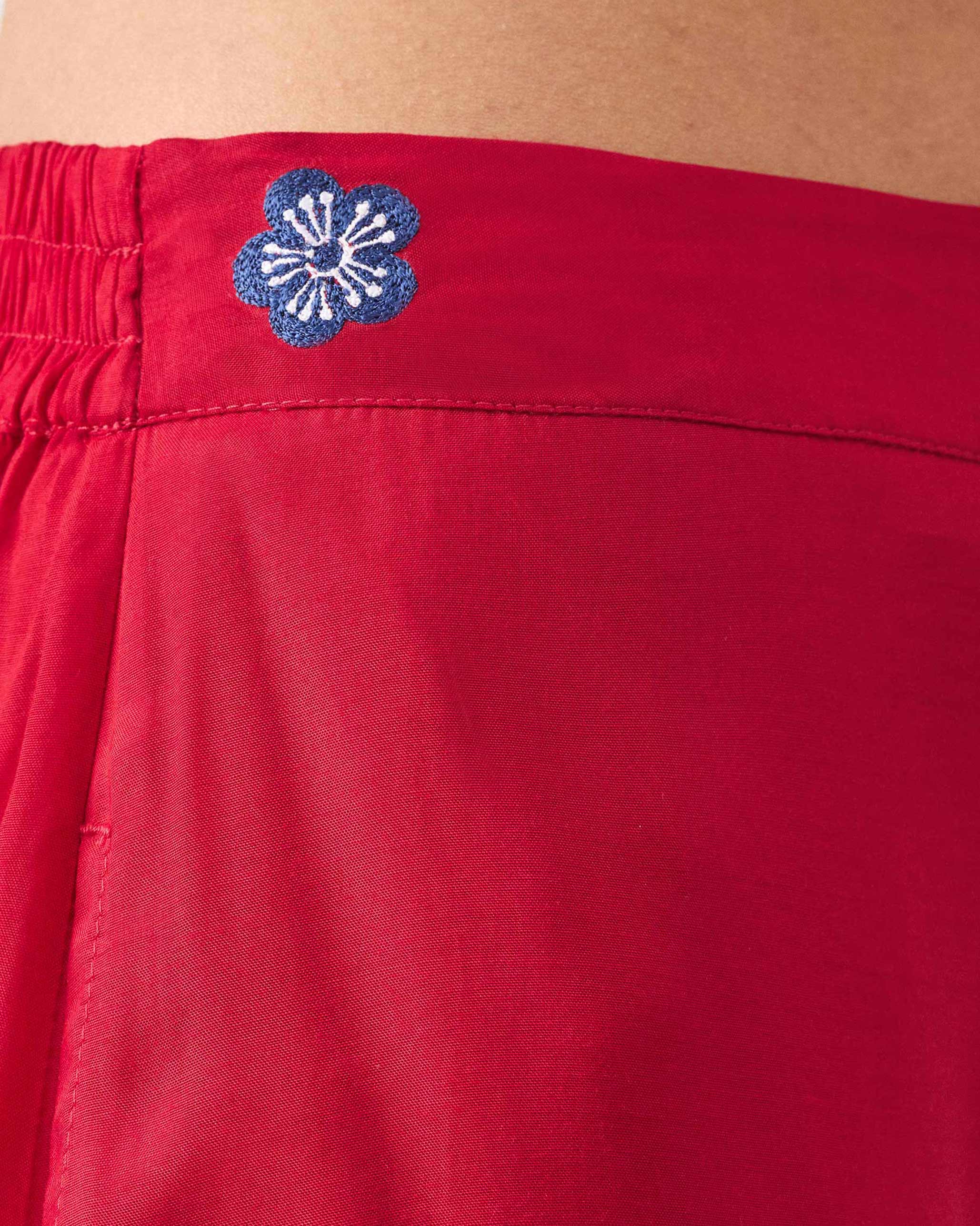 Drawstring Pants - Red - Image 3