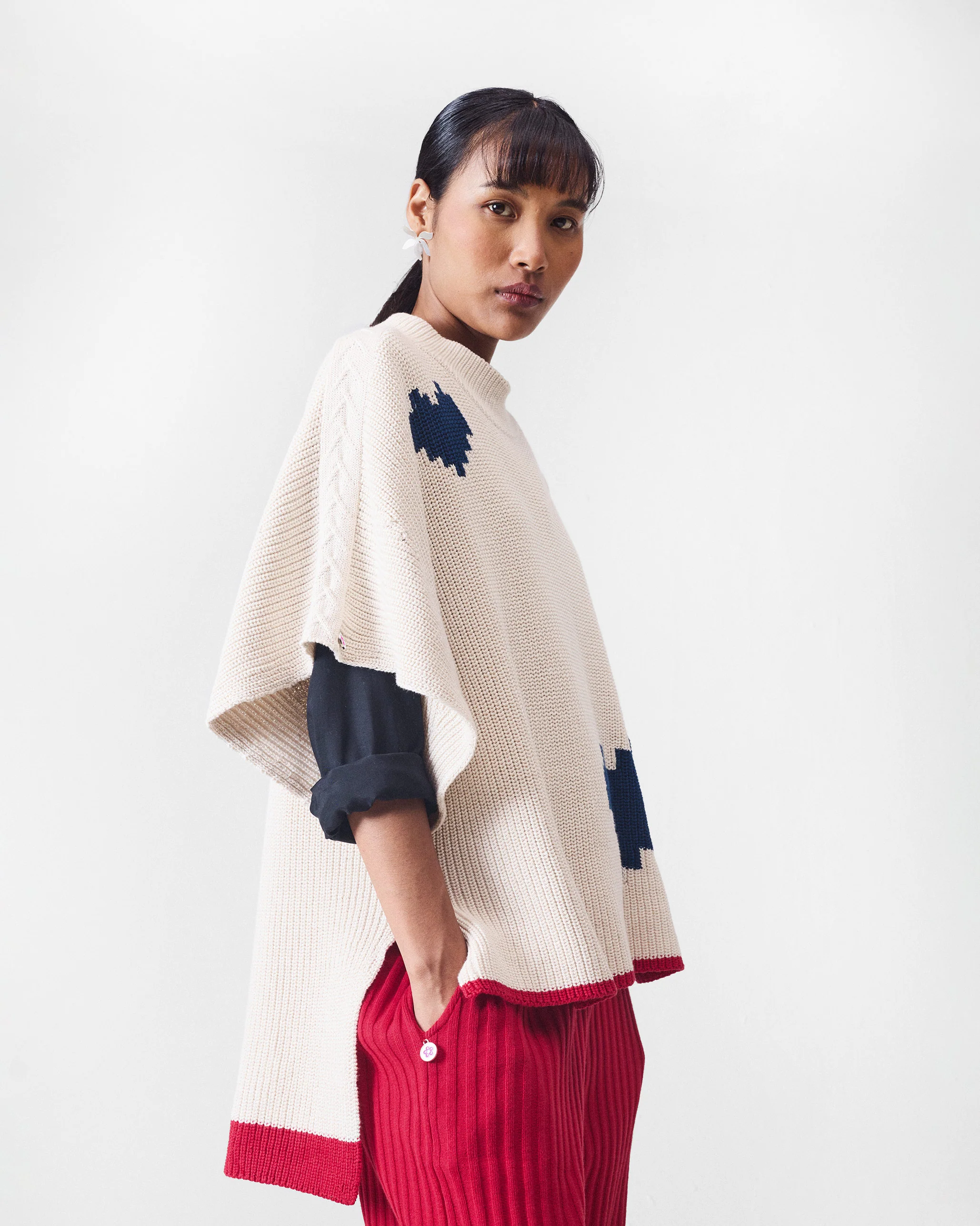 Dream High-low Hem Sweater - Ivory - Image 2