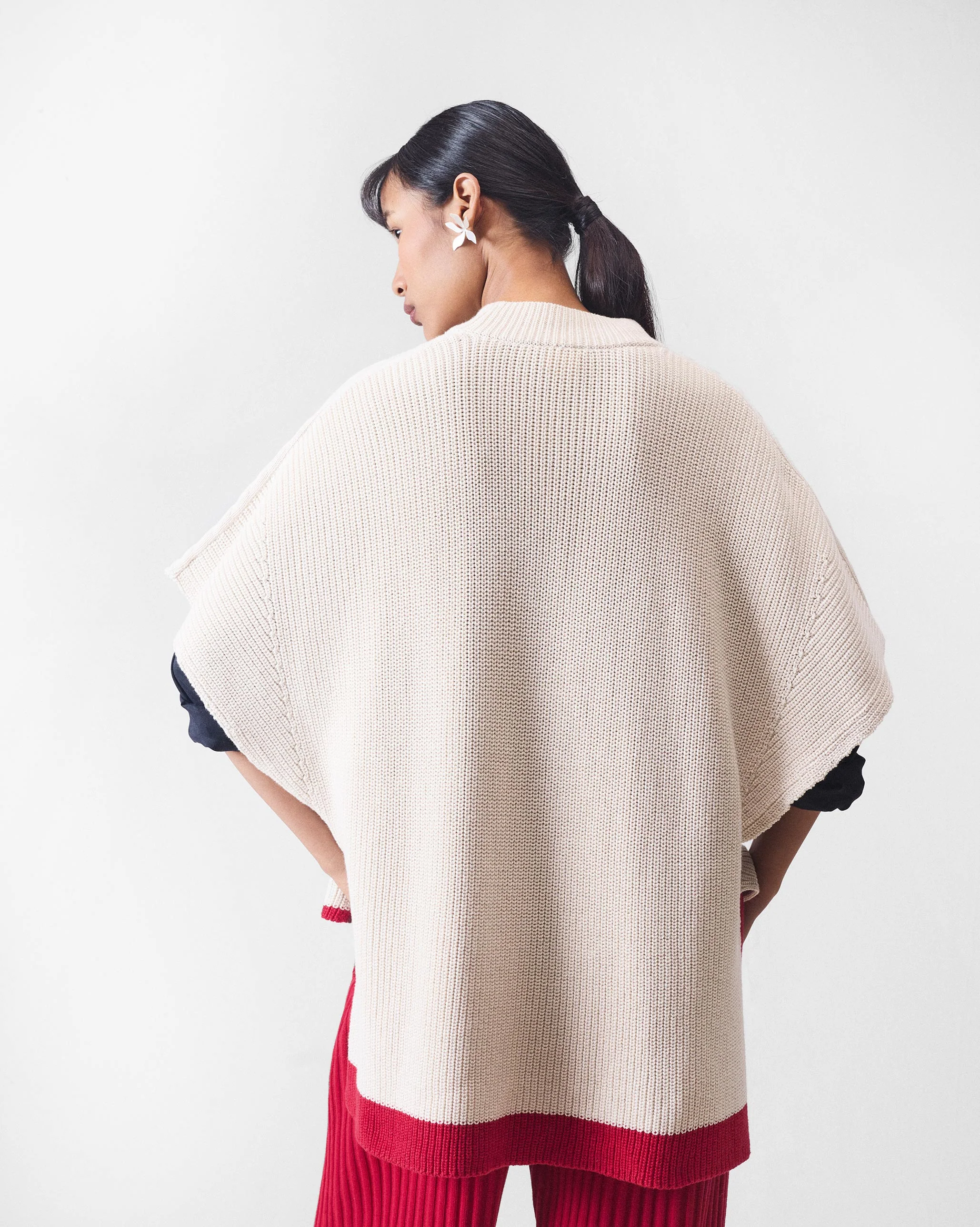 Dream High-low Hem Sweater - Ivory - Image 3