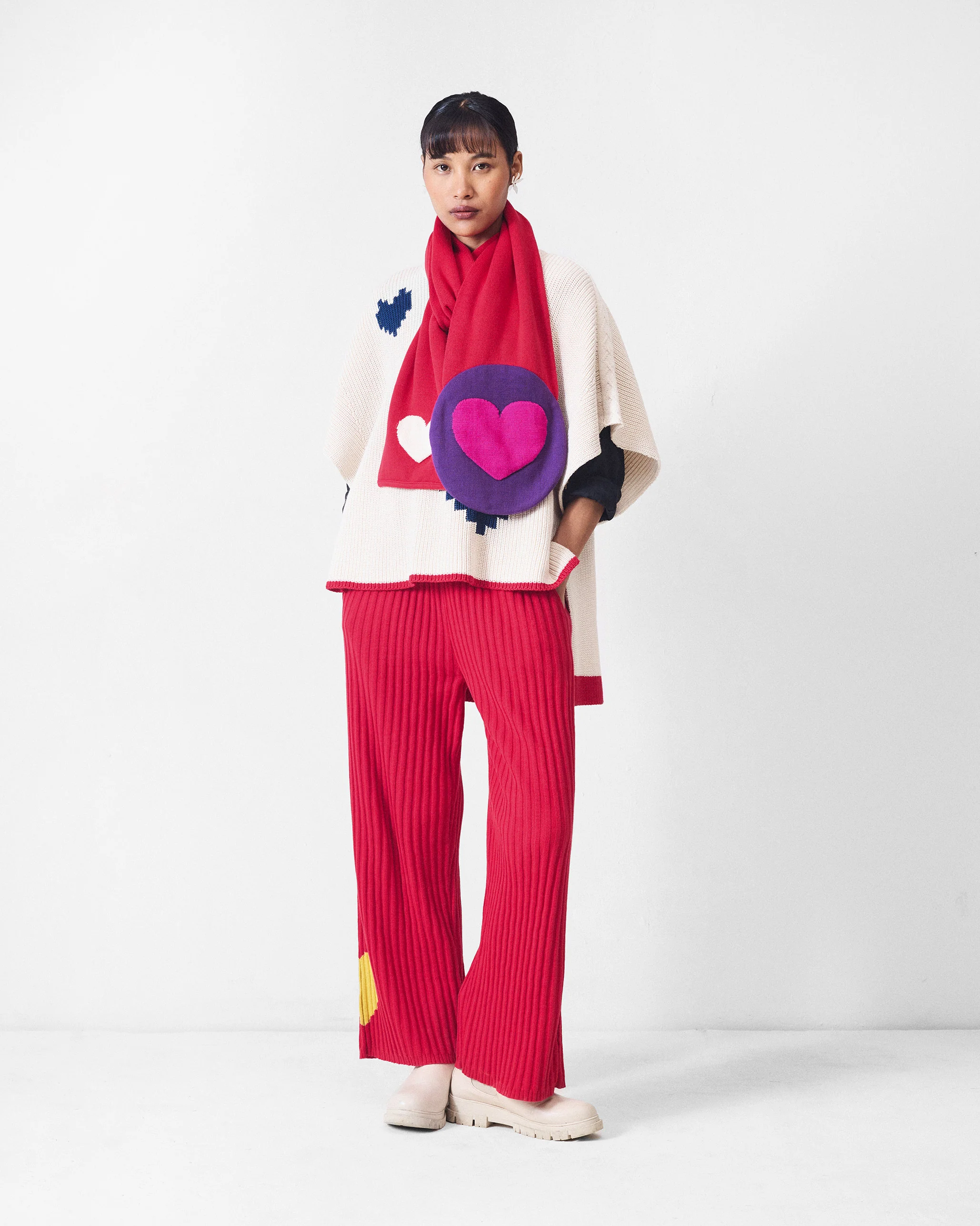 Dream High-low Hem Sweater - Ivory - Image 7