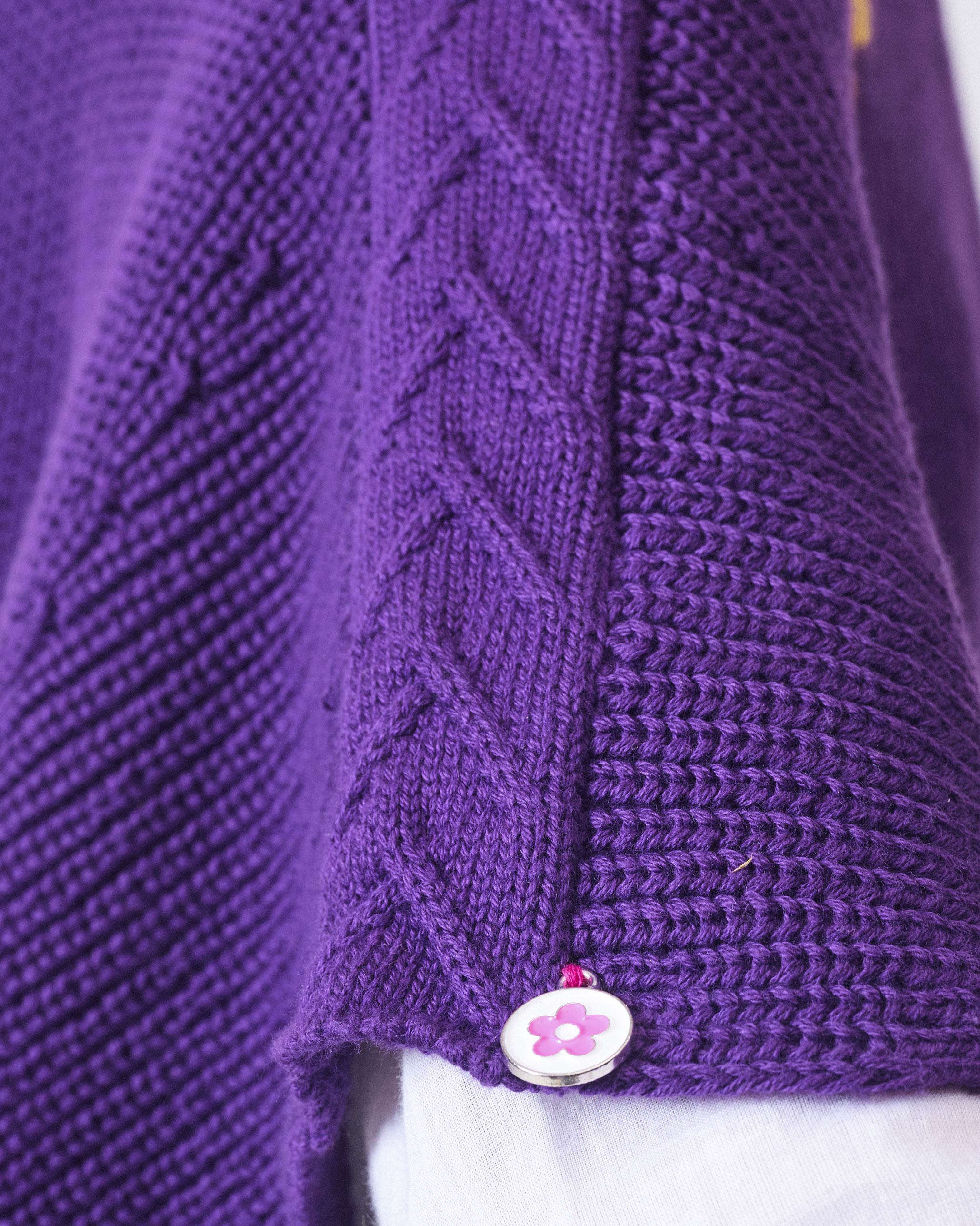 Dream High-low Hem Sweater - Purple - Image 6