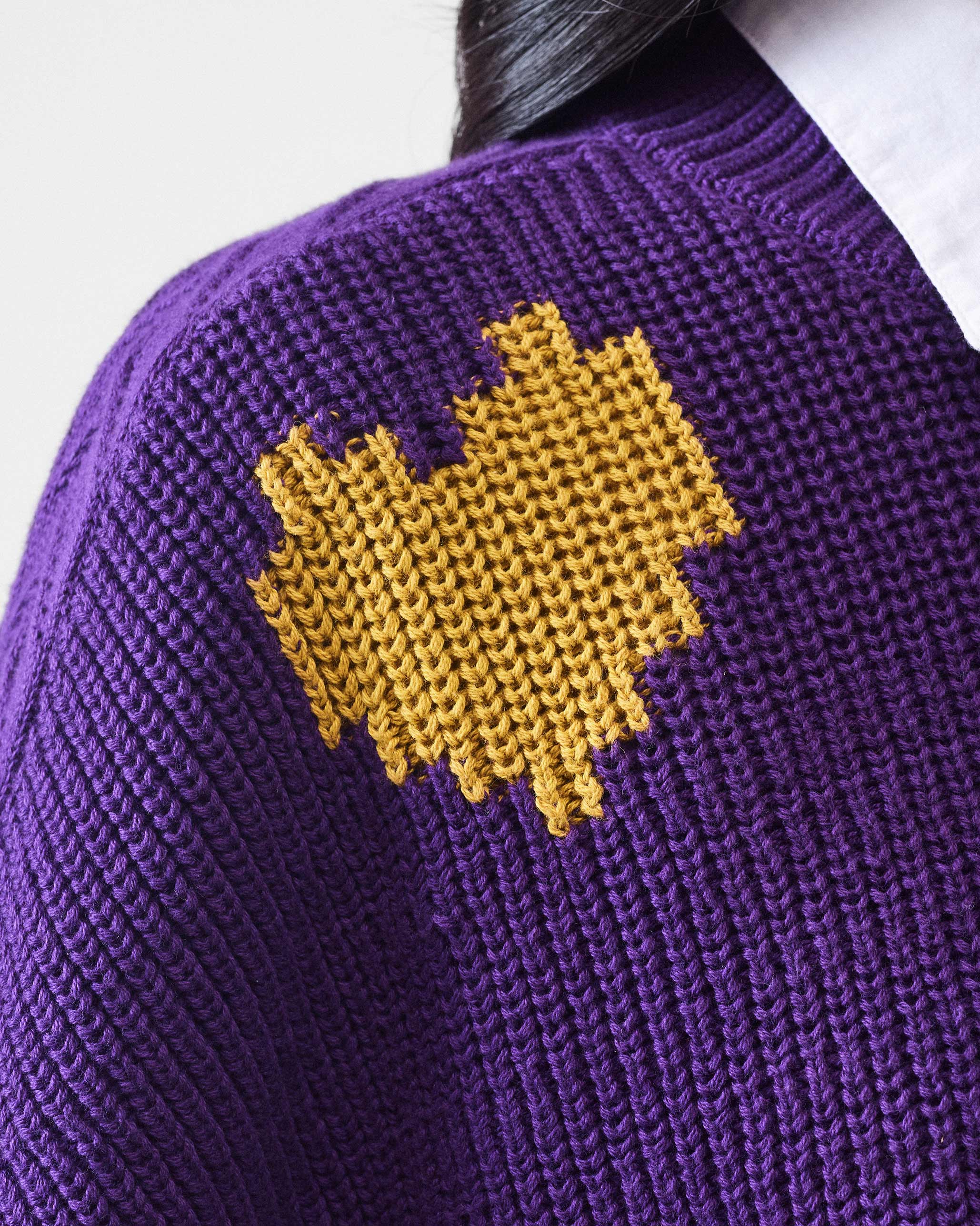 Dream High-low Hem Sweater - Purple - Image 8
